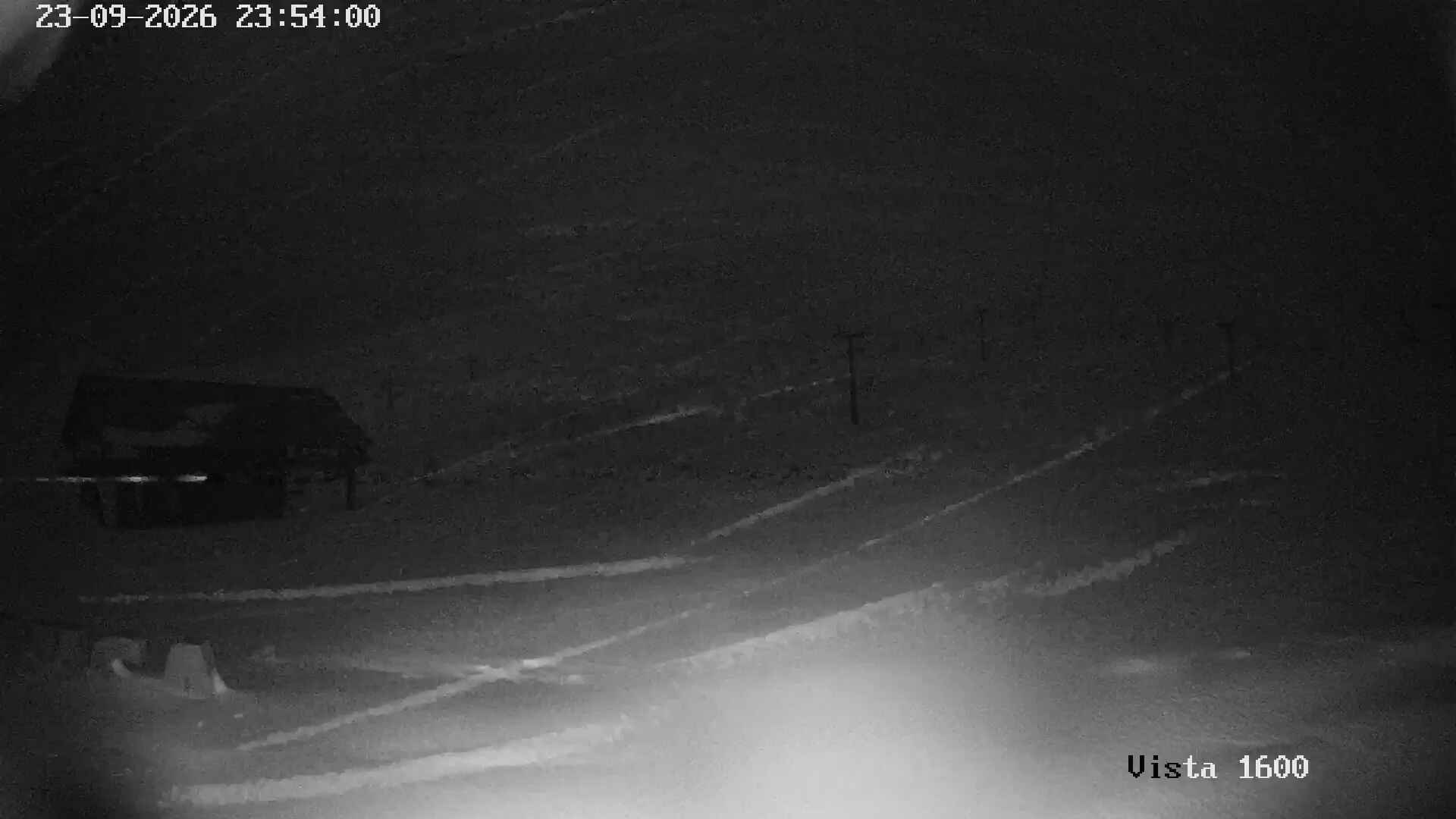 Corralco View at 1600 m snow cam captured at 23 September 2026 at 11:54 pm GMT-3