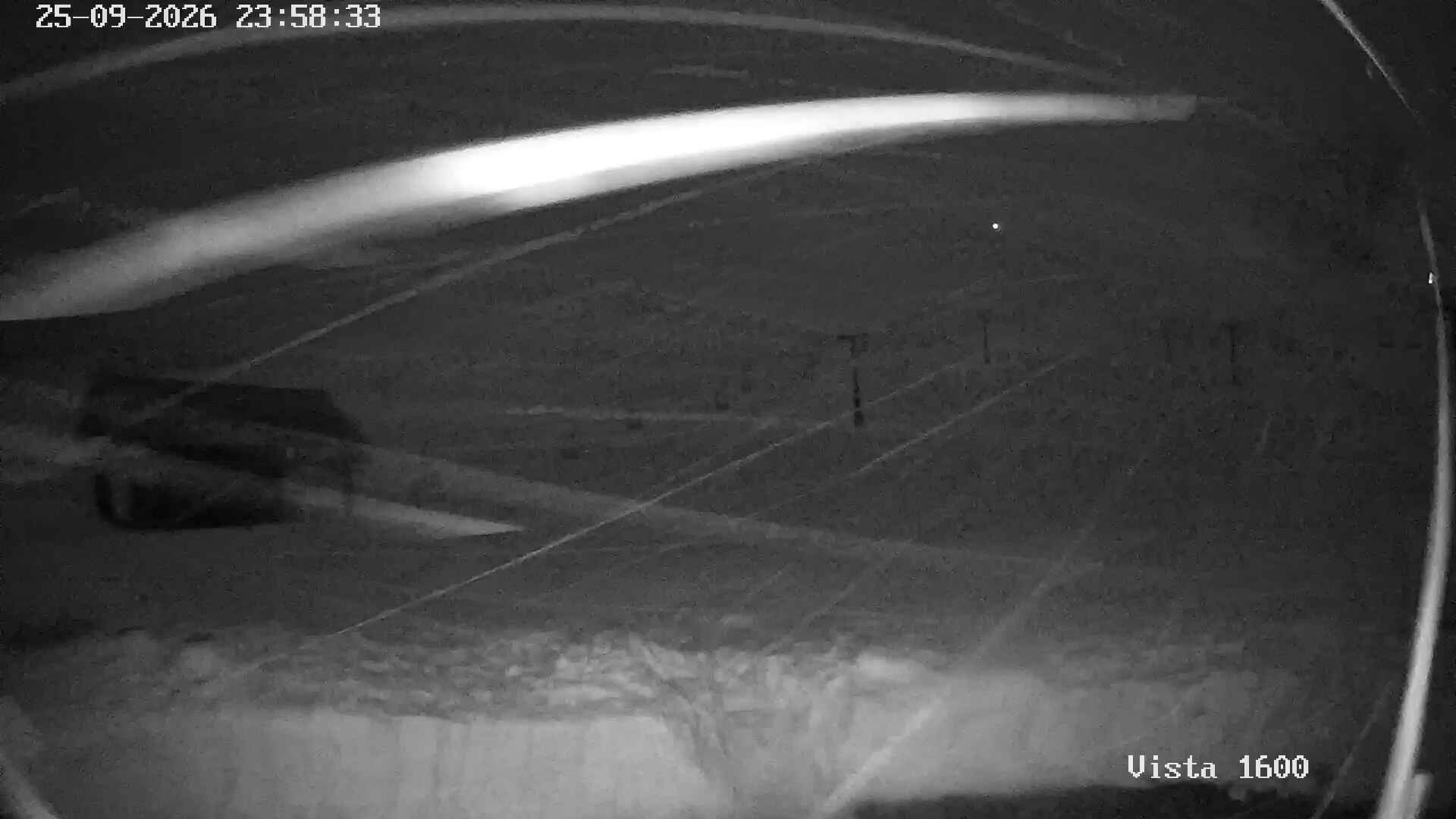 Corralco View at 1600 m snow cam captured at 25 September 2026 at 11:59 pm GMT-3