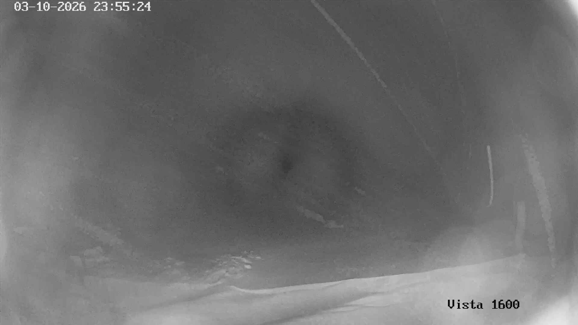 Corralco View at 1600 m snow cam captured at 3 October 2026 at 11:55 pm GMT-3
