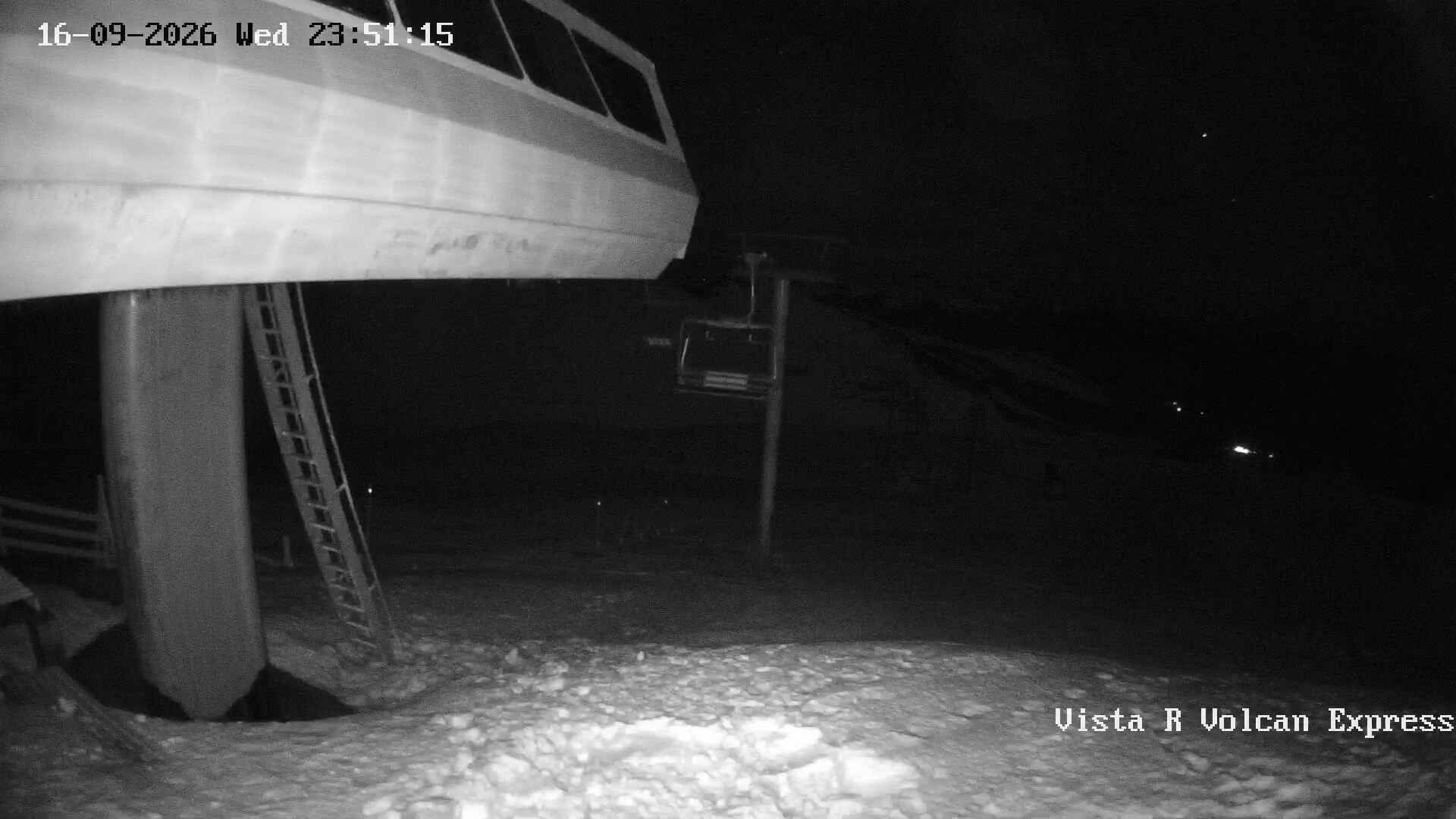Corralco Cornisa snow cam captured at 16 September 2026 at 11:55 pm GMT-3
