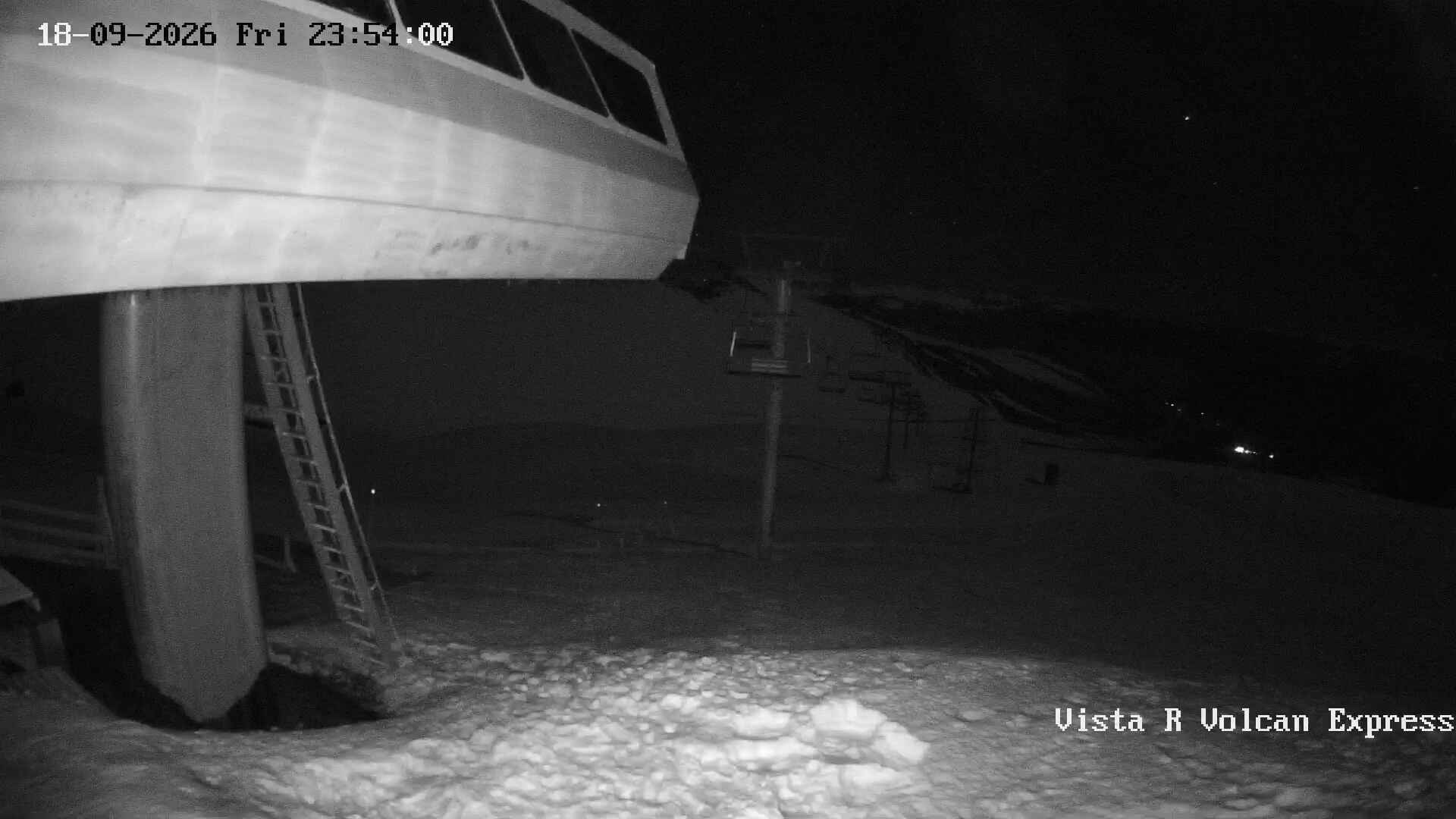 Corralco Cornisa snow cam captured at 18 September 2026 at 11:57 pm GMT-3