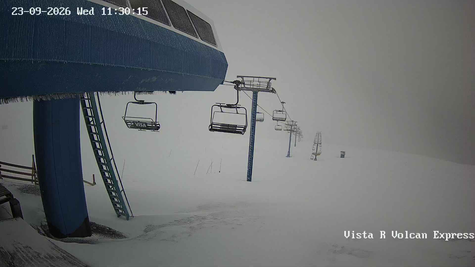 Corralco Cornisa snow cam captured at 23 September 2026 at 11:35 am GMT-3
