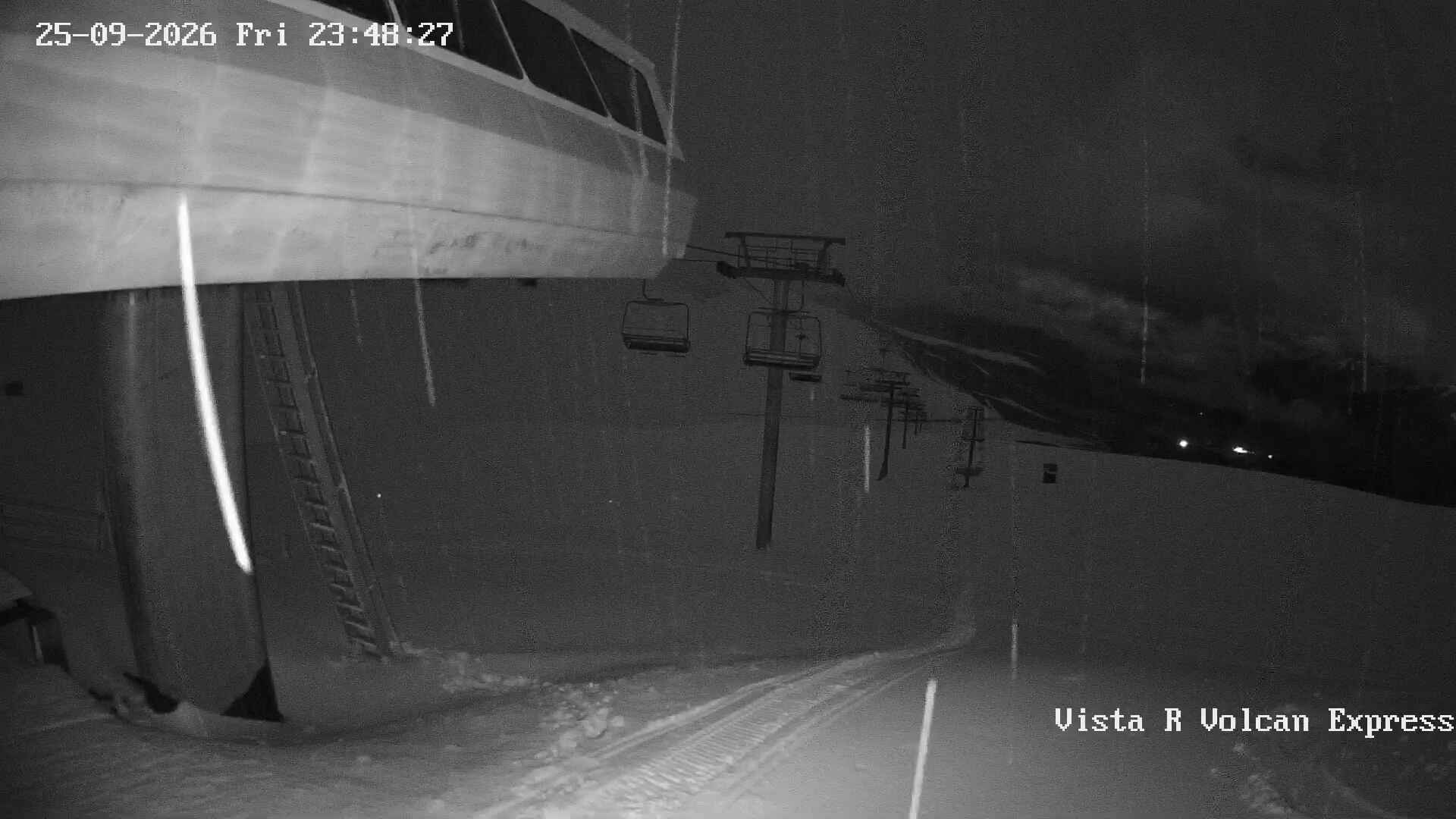 Corralco Cornisa snow cam captured at 25 September 2026 at 11:49 pm GMT-3