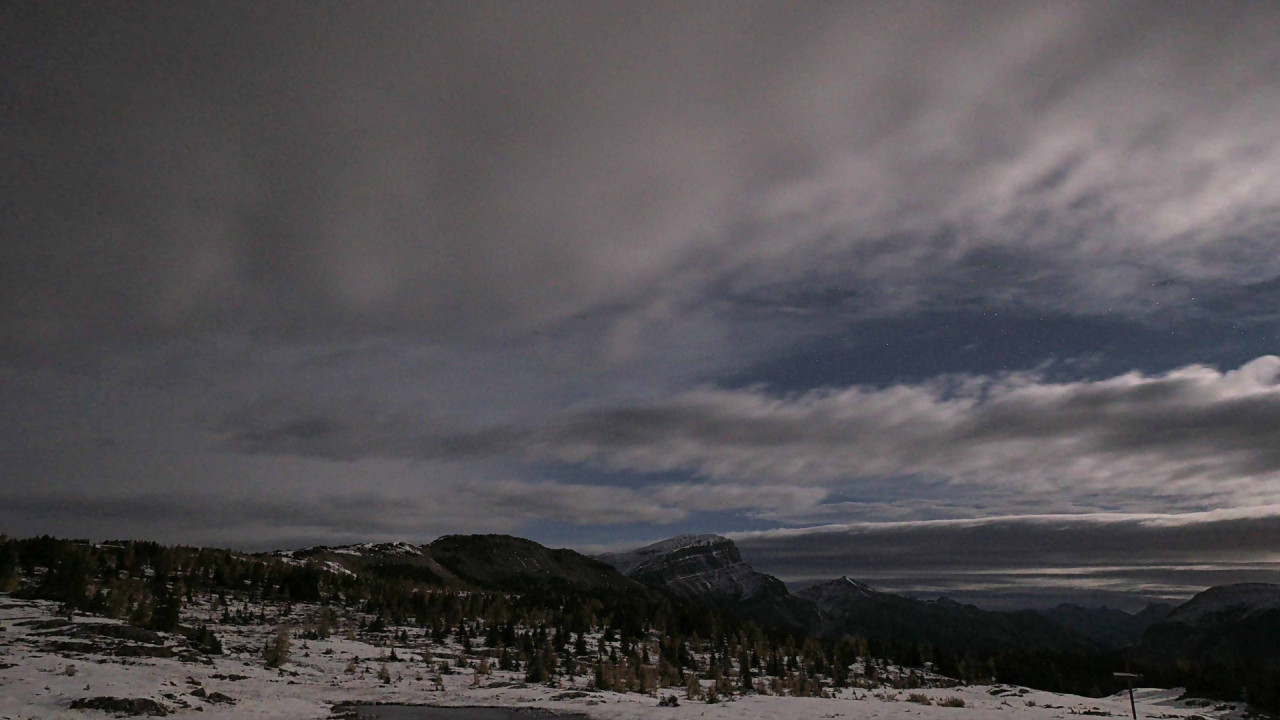 Banff Sunshine Aurora snow cam captured at 1 October 2026 at 11:57 pm GMT-6