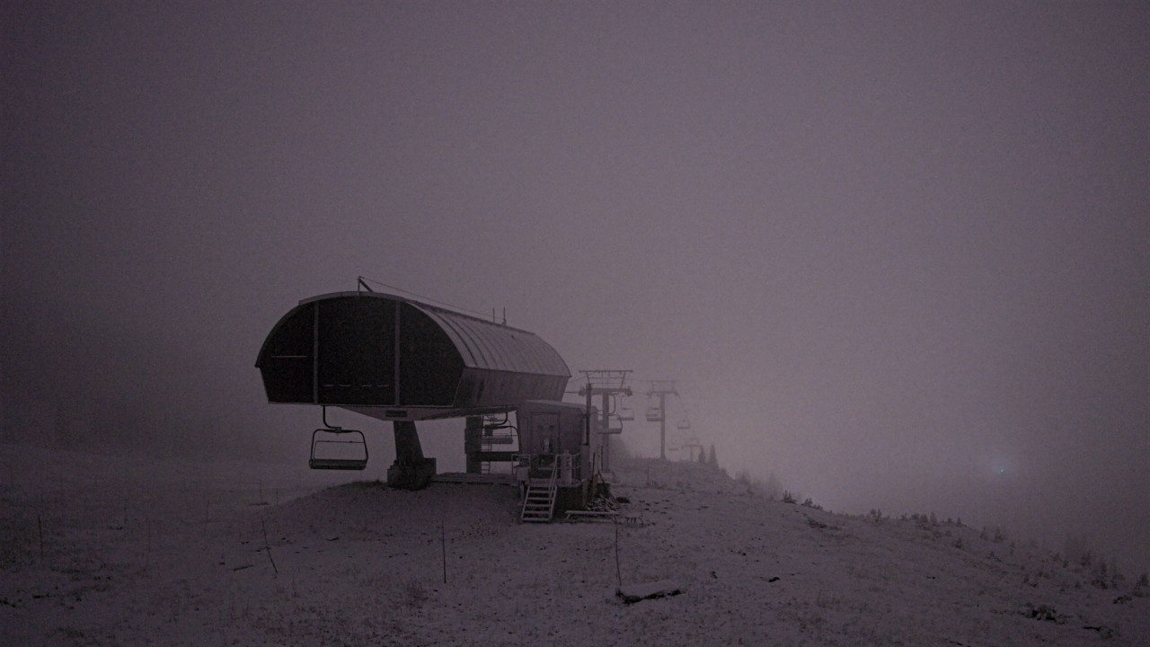 Banff Sunshine Strawberry Express Unload snow cam captured at 13 September 2026 at 11:55 pm GMT-6