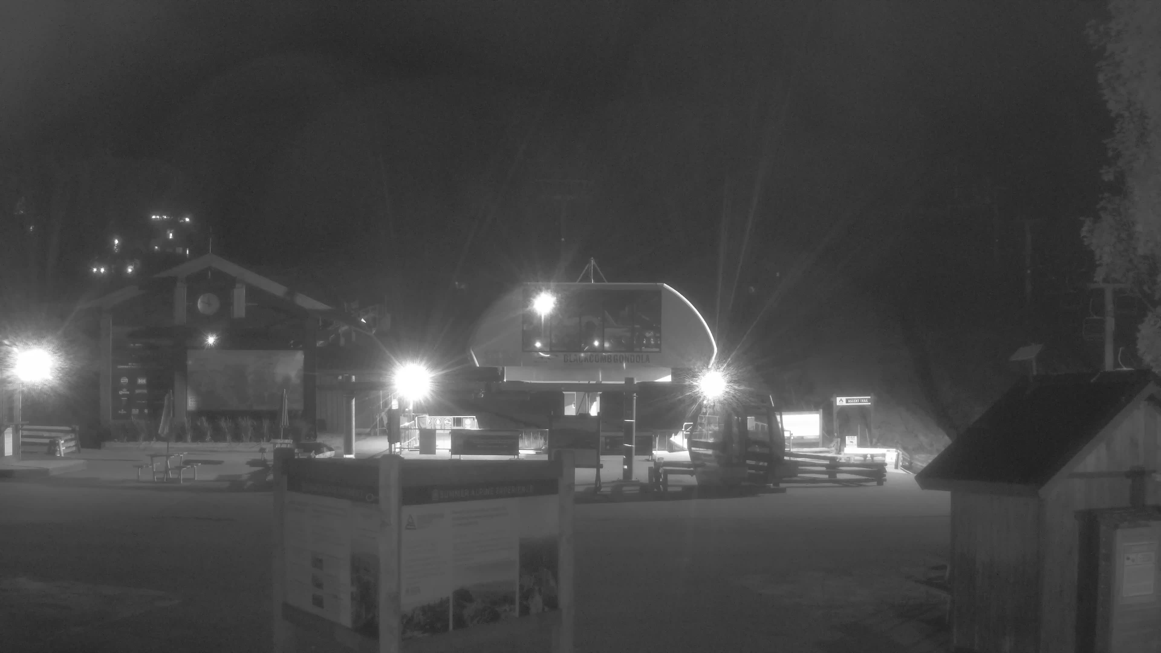 Whistler Blackcomb Blackcomb Base - Upper Village snow cam captured at 13 September 2026 at 11:51 pm GMT-7