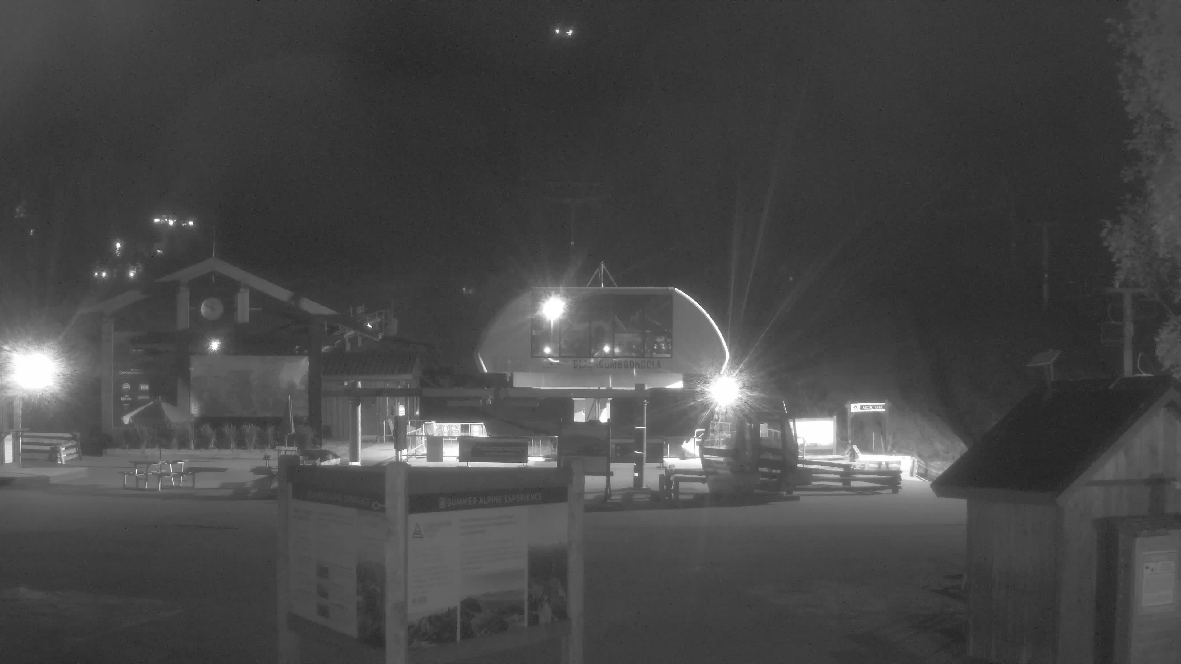 Whistler Blackcomb Blackcomb Base - Upper Village snow cam captured at 16 September 2026 at 11:53 pm GMT-7