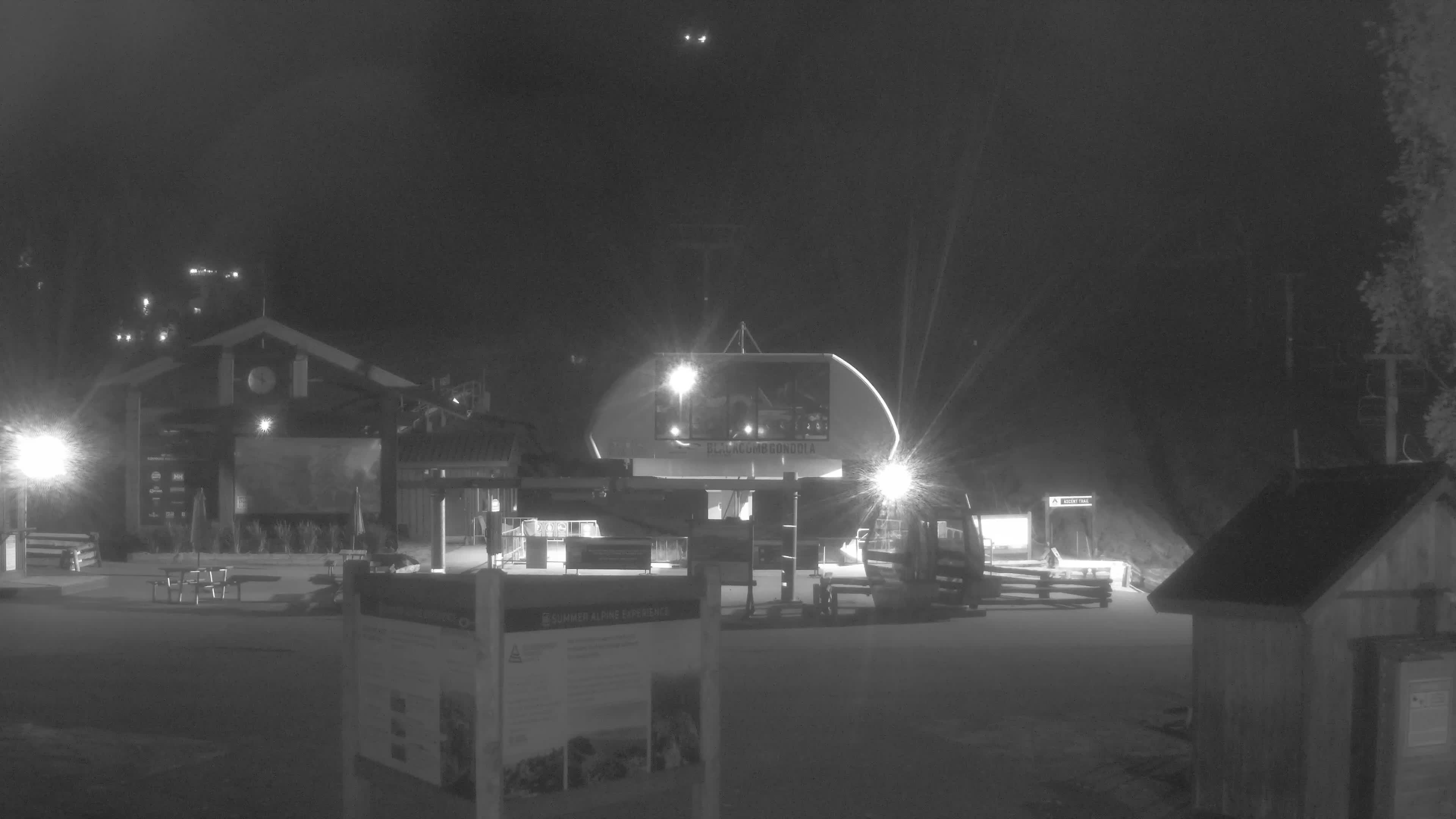 Whistler Blackcomb Blackcomb Base - Upper Village snow cam captured at 17 September 2026 at 11:54 pm GMT-7