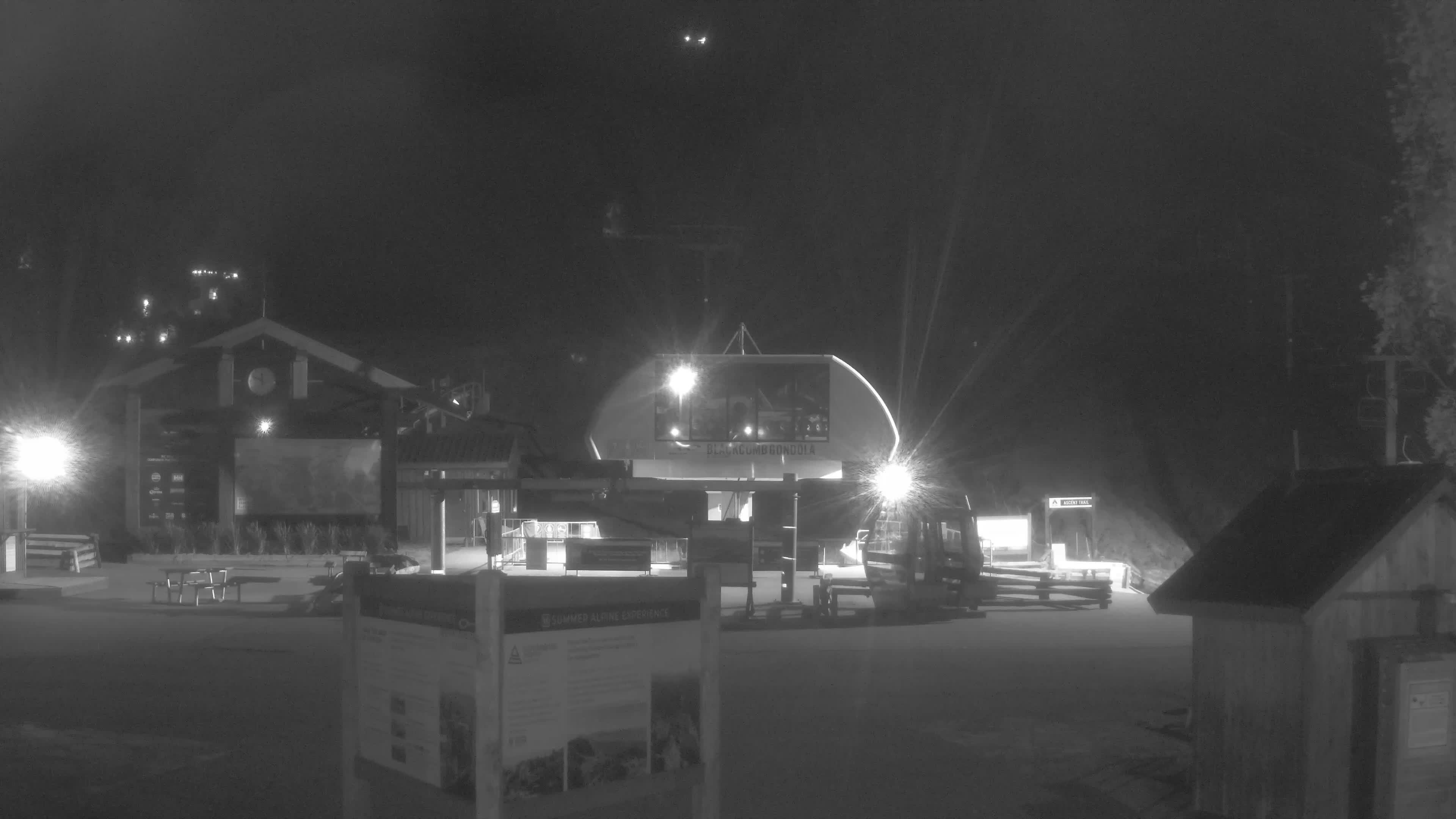 Whistler Blackcomb Blackcomb Base - Upper Village snow cam captured at 20 September 2026 at 11:54 pm GMT-7