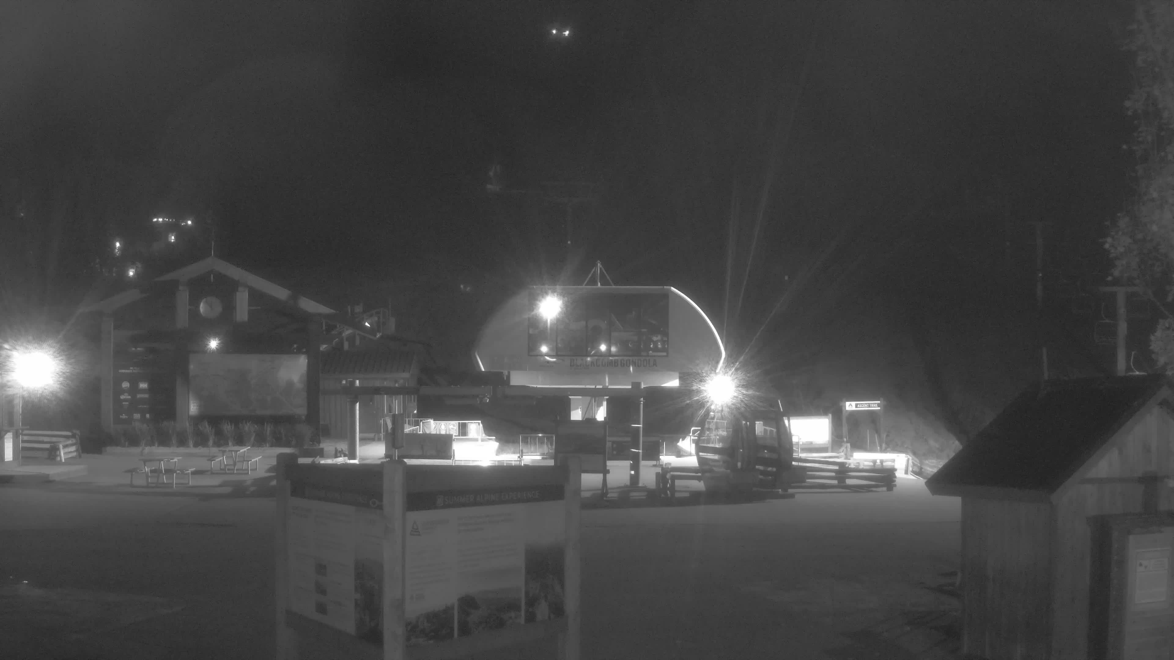 Whistler Blackcomb Blackcomb Base - Upper Village snow cam captured at 21 September 2026 at 11:57 pm GMT-7