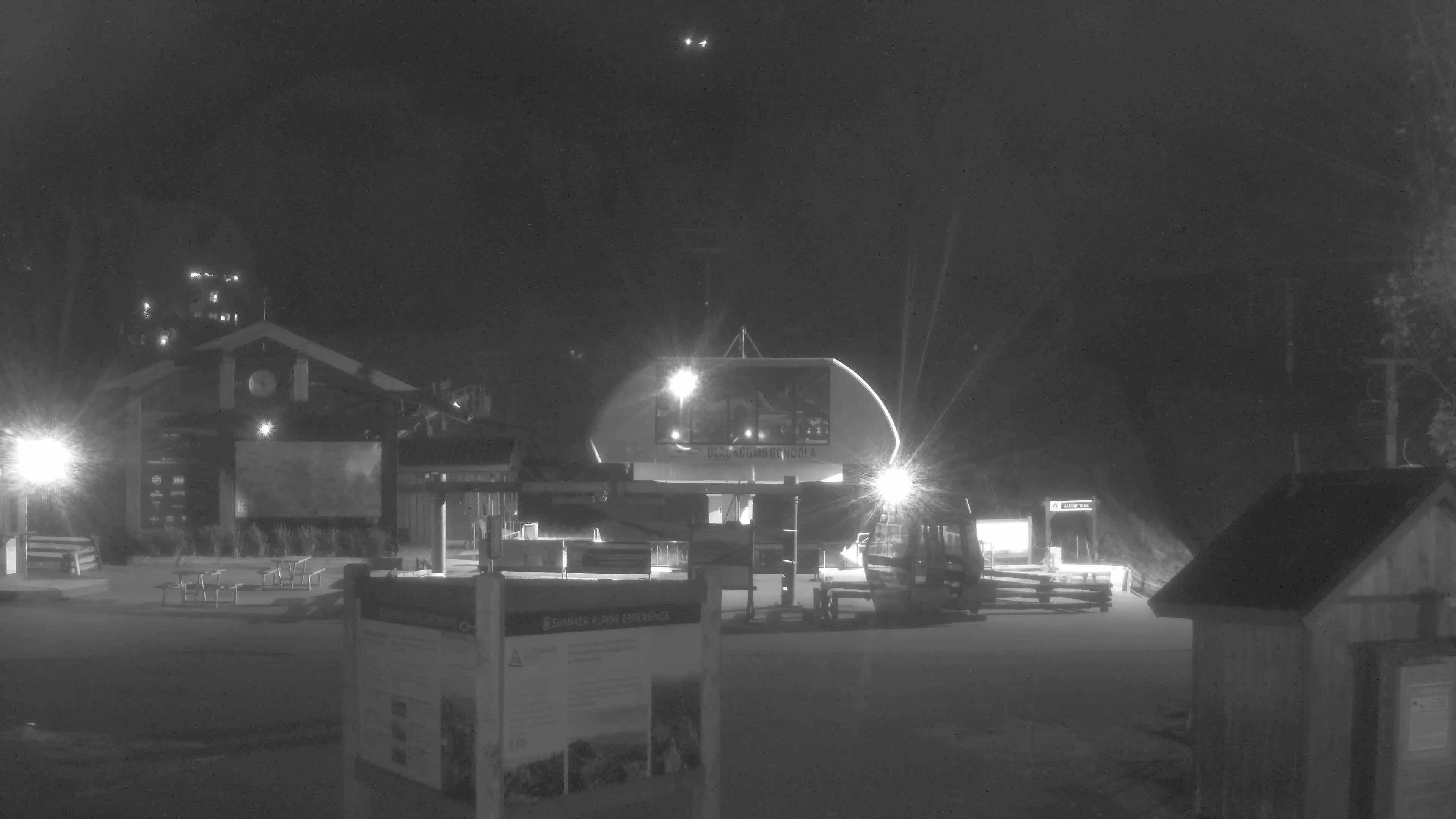 Whistler Blackcomb Blackcomb Base - Upper Village snow cam captured at 23 September 2026 at 11:53 pm GMT-7