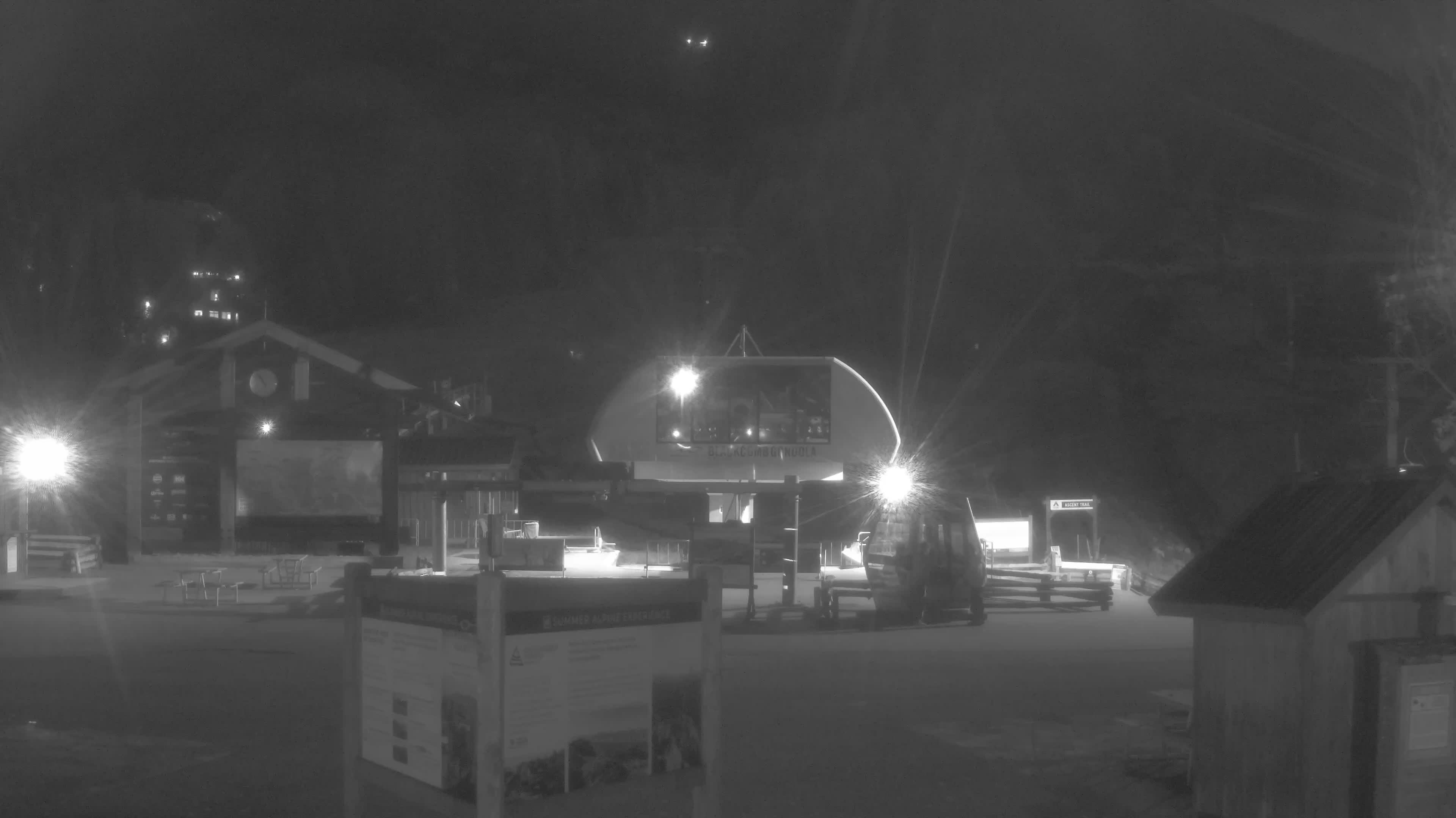 Whistler Blackcomb Blackcomb Base - Upper Village snow cam captured at 26 September 2026 at 10:57 pm GMT-7