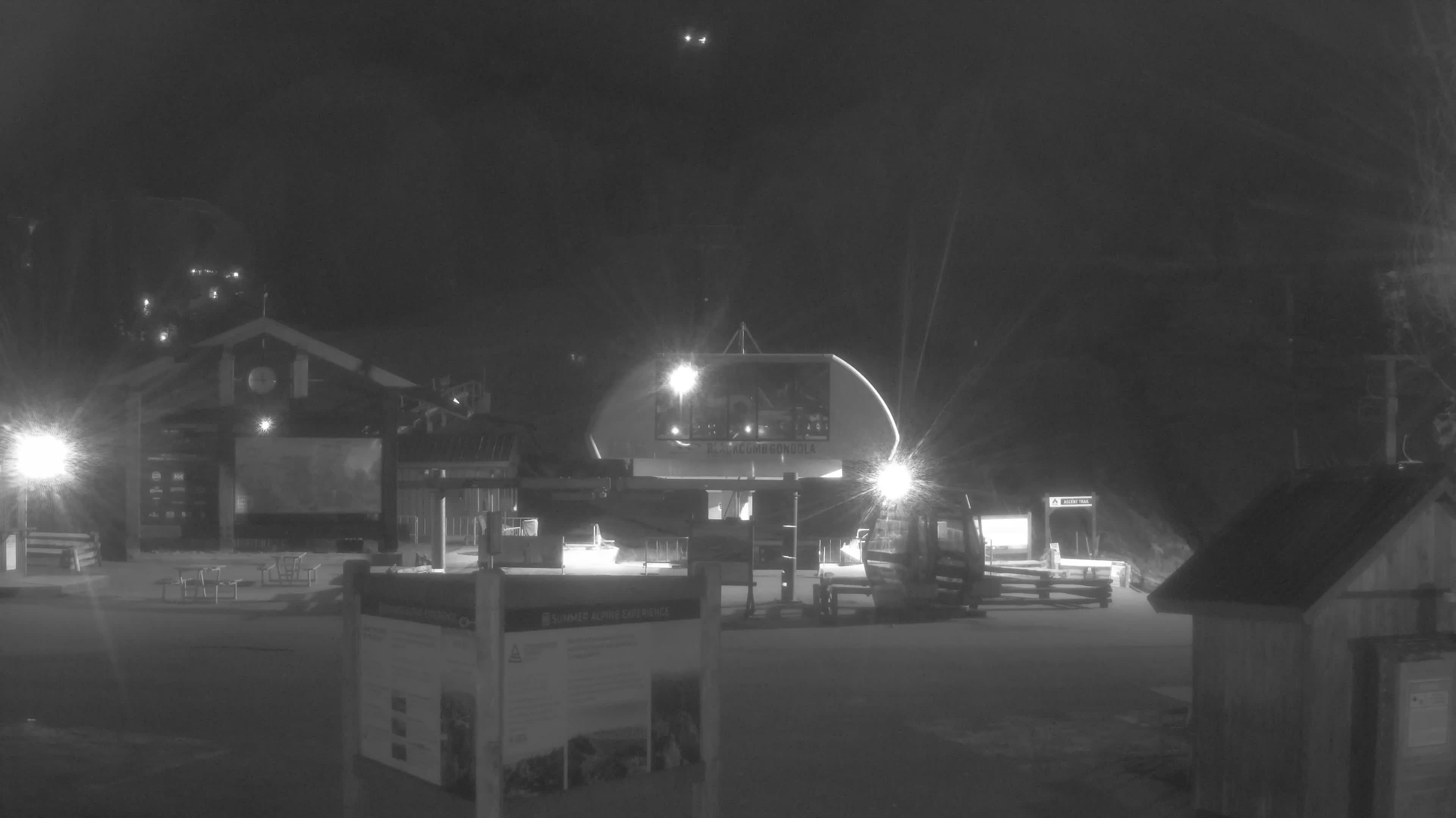 Whistler Blackcomb Blackcomb Base - Upper Village snow cam captured at 27 September 2026 at 11:49 pm GMT-7