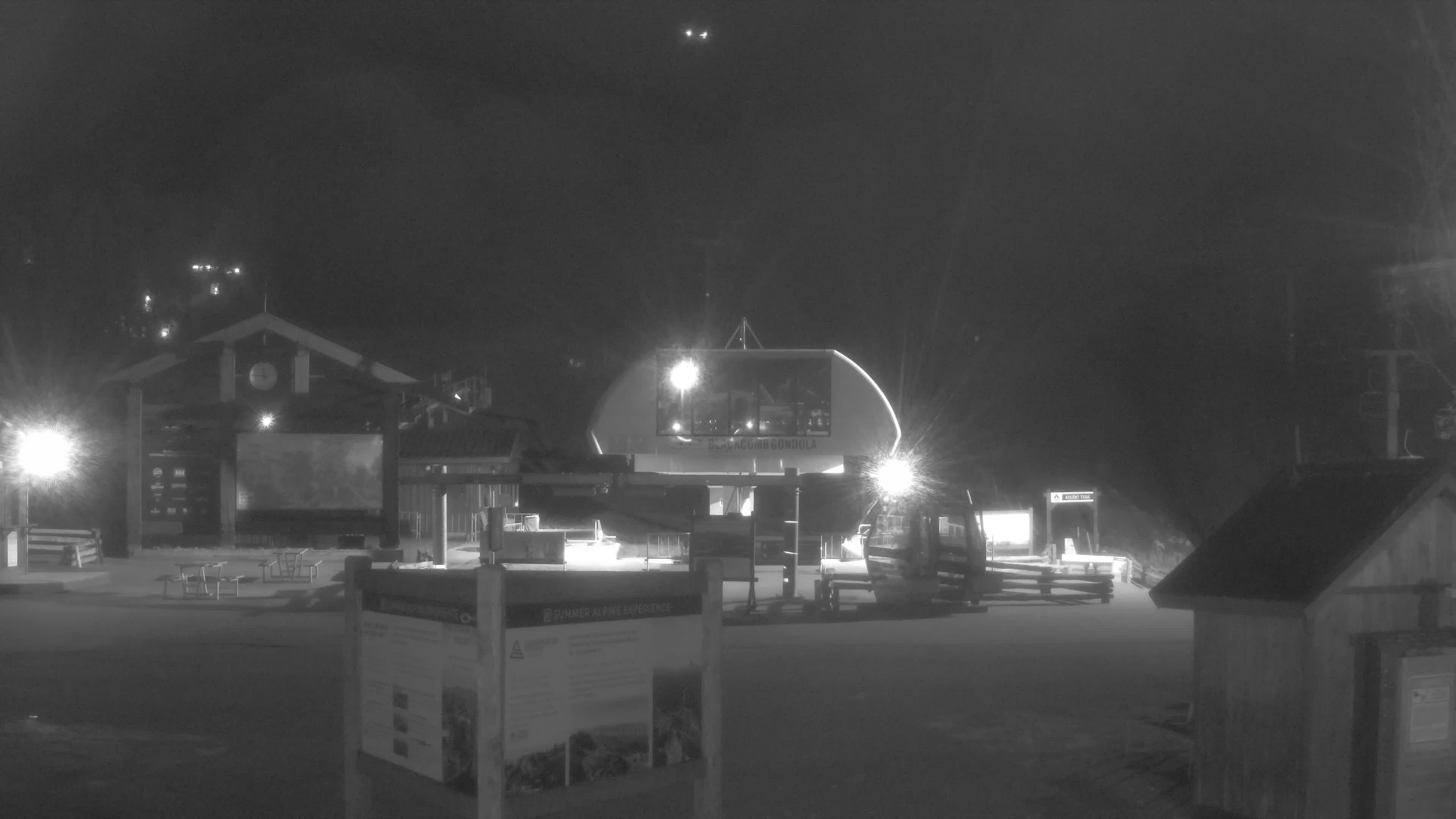 Whistler Blackcomb Blackcomb Base - Upper Village snow cam captured at 30 September 2026 at 11:49 pm GMT-7
