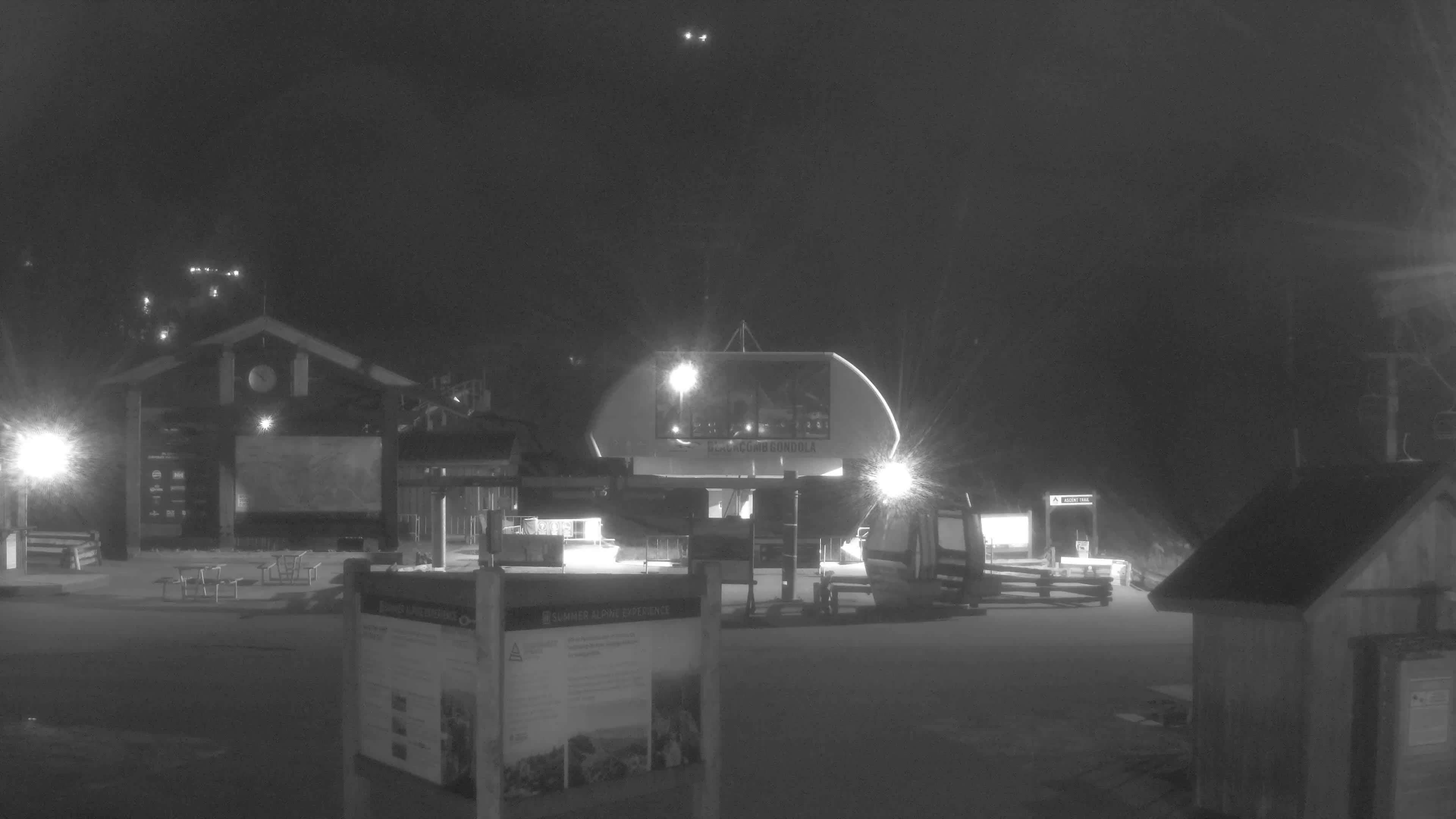 Whistler Blackcomb Blackcomb Base - Upper Village snow cam captured at 3 October 2026 at 11:54 pm GMT-7