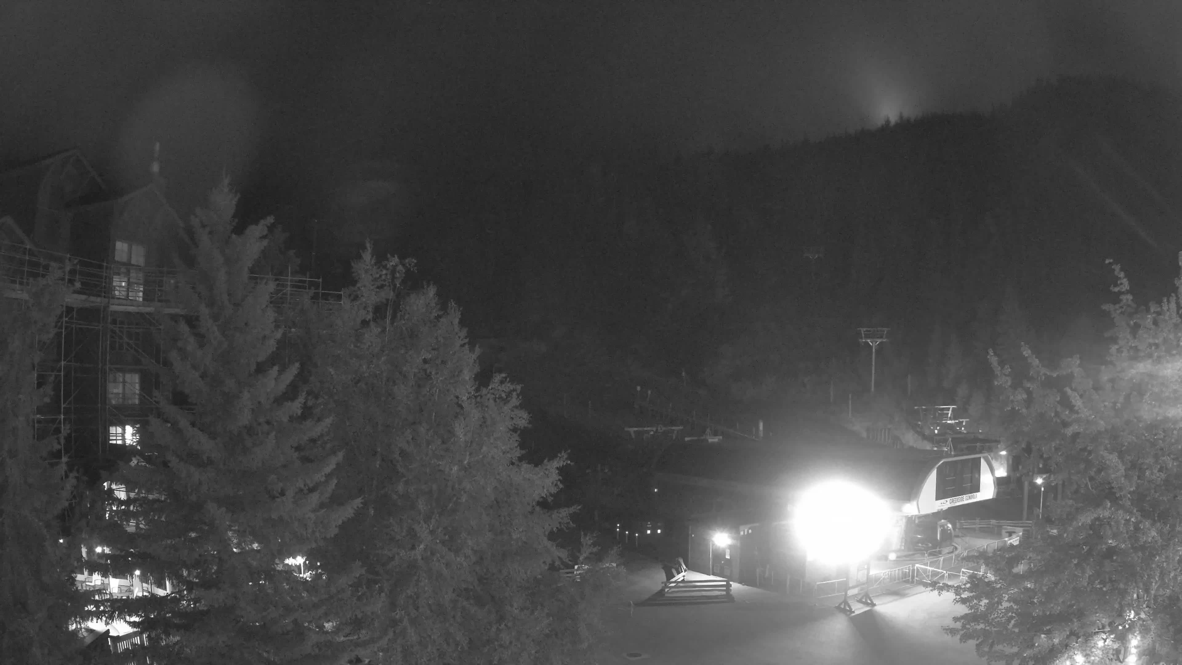 Whistler Blackcomb Creekside snow cam captured at 14 September 2026 at 11:51 pm GMT-7