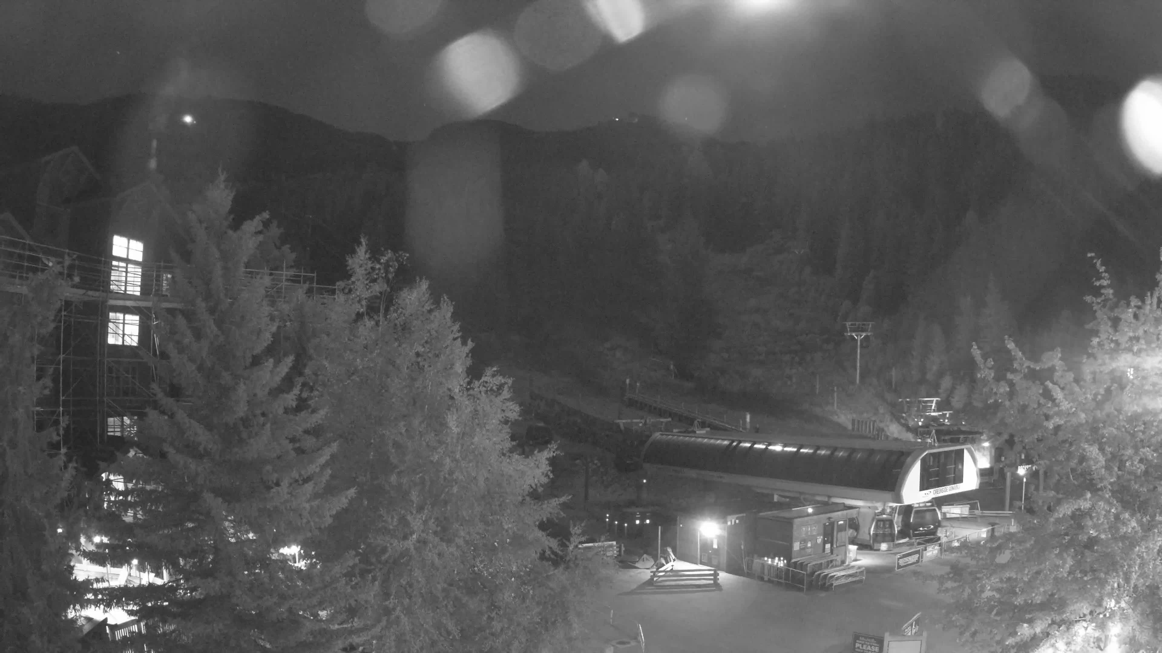 Whistler Blackcomb Creekside snow cam captured at 27 September 2026 at 11:49 pm GMT-7