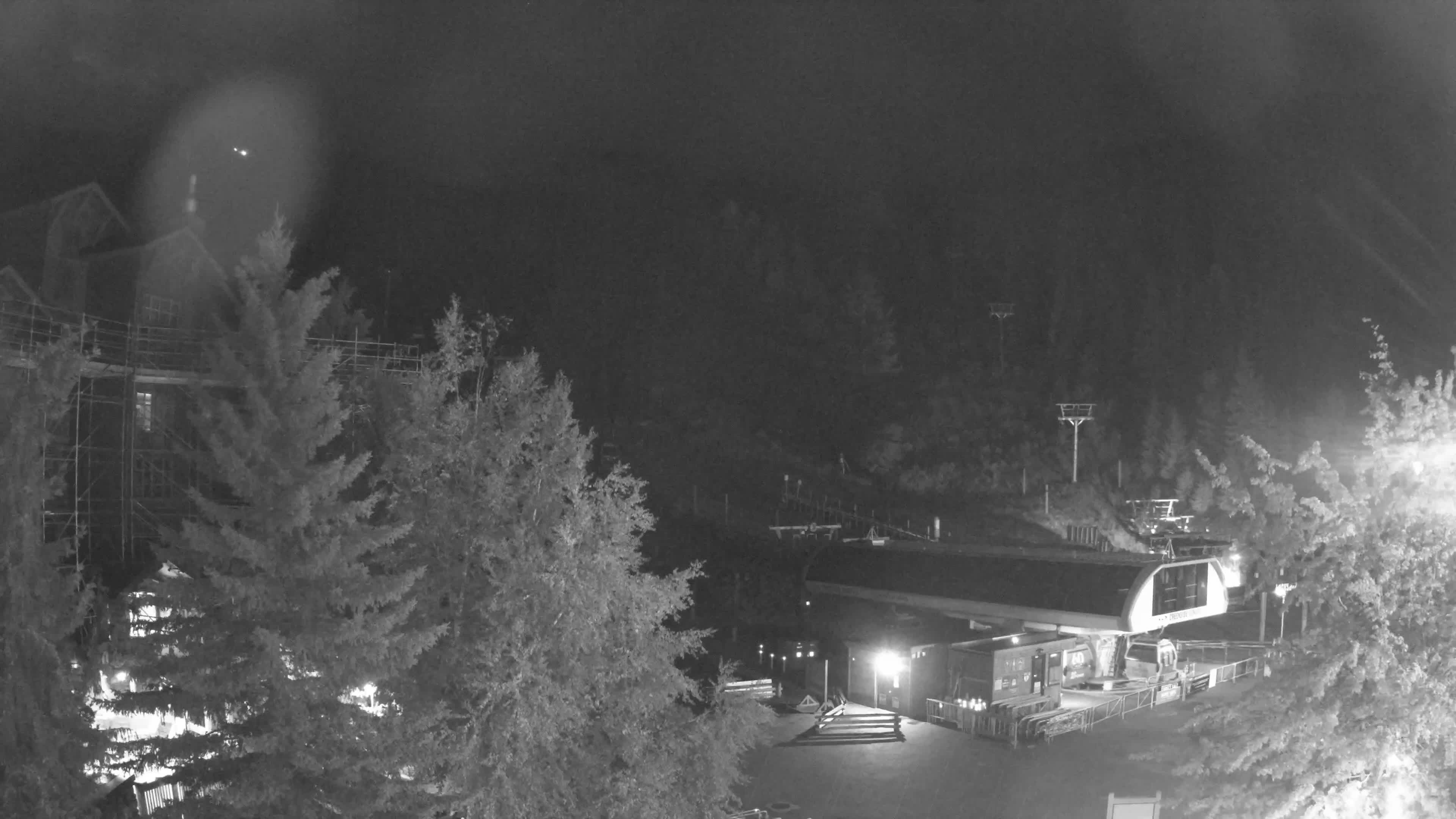 Whistler Blackcomb Creekside snow cam captured at 1 October 2026 at 11:50 pm GMT-7