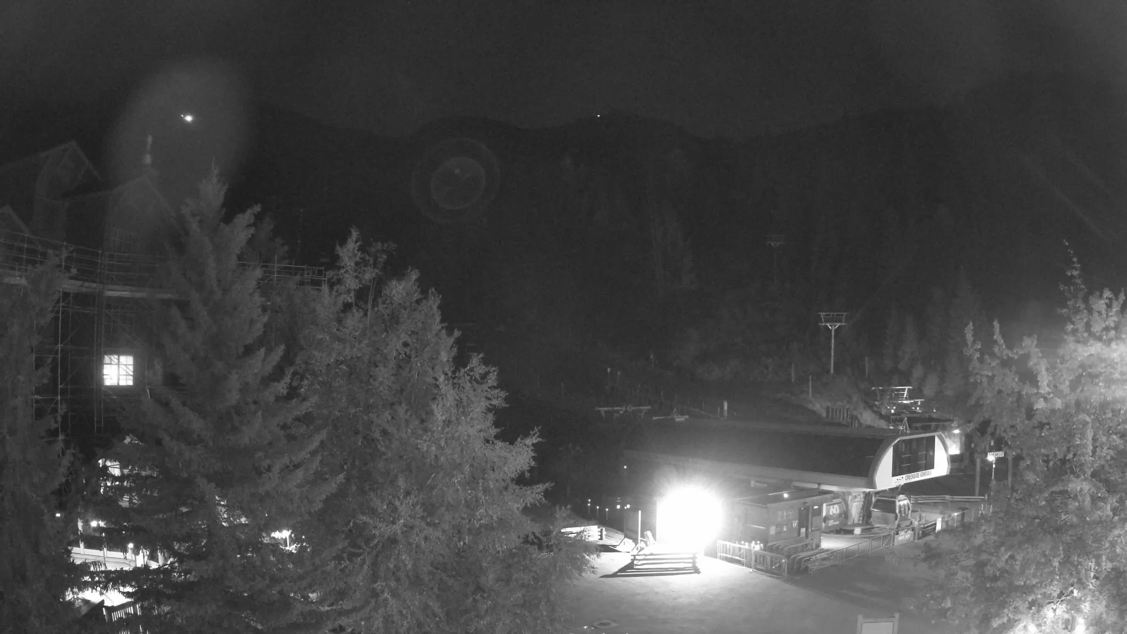 Whistler Blackcomb Creekside snow cam captured at 5 October 2026 at 7:46 pm GMT-7