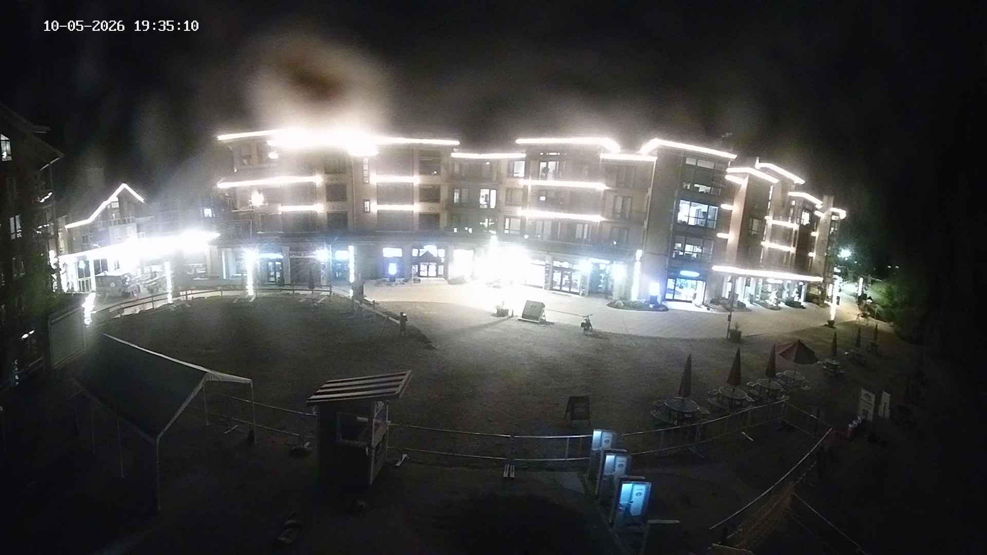 Revelstoke Village snow cam captured at 5 October 2026 at 7:41 pm GMT-7