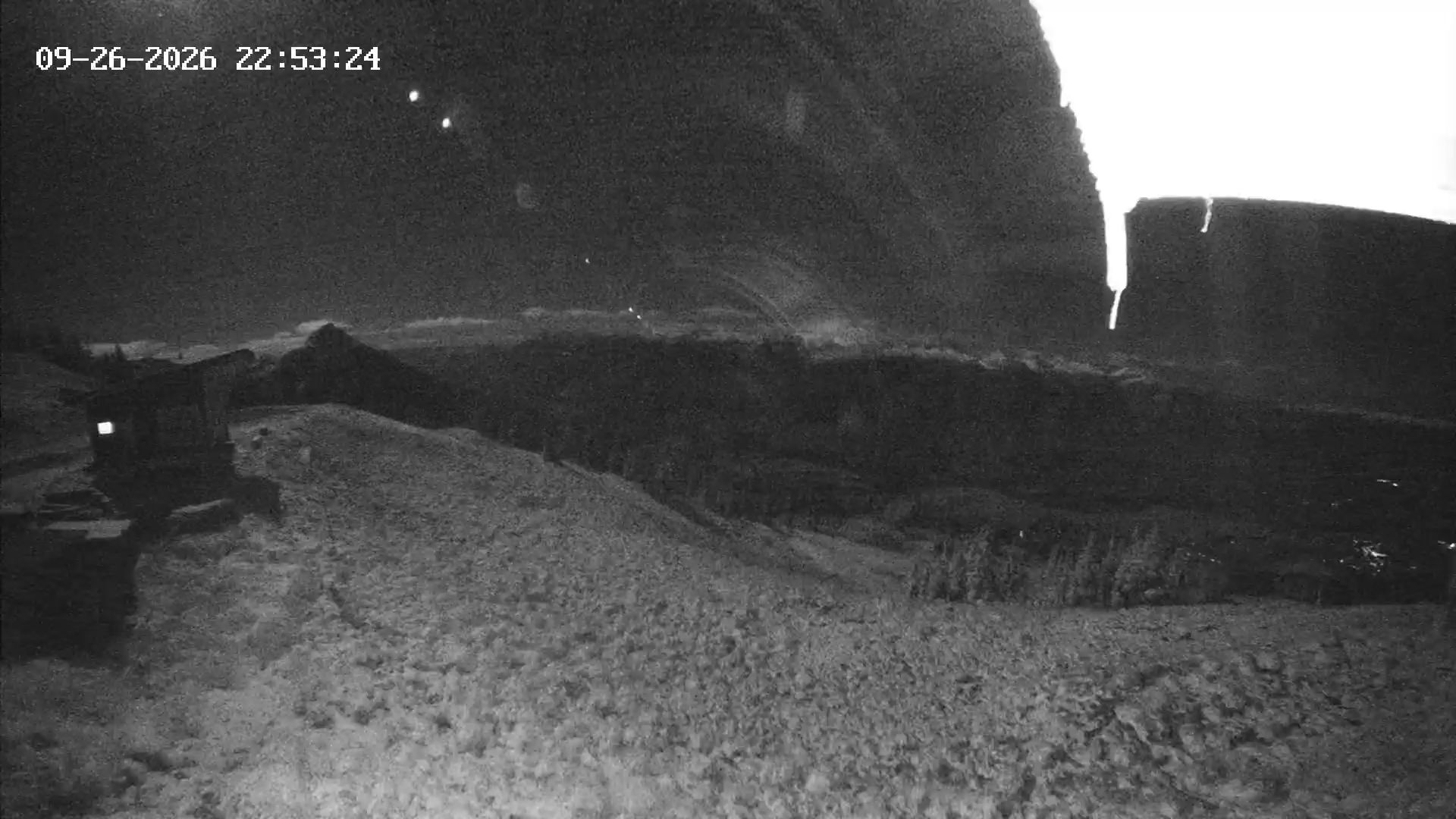 Revelstoke Top of the Stoke snow cam captured at 26 September 2026 at 10:55 pm GMT-7