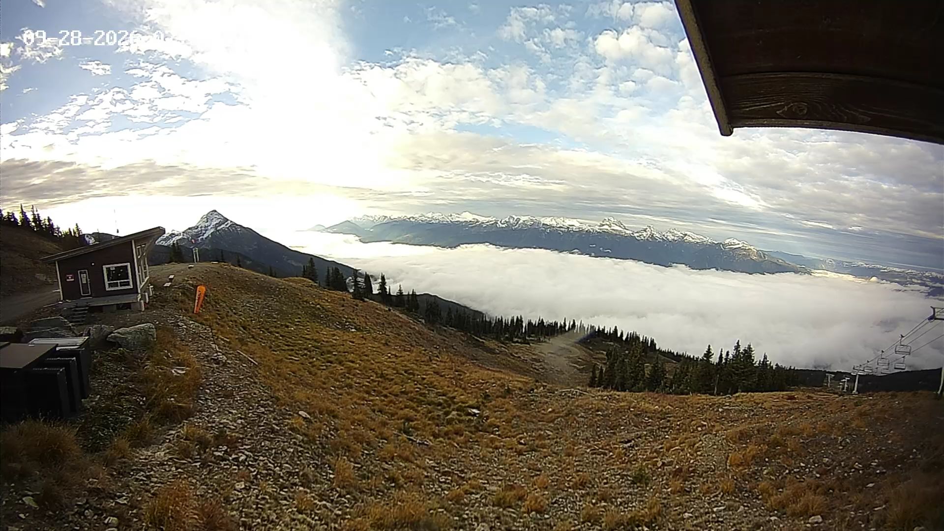 Revelstoke Top of the Stoke snow cam captured at 28 September 2026 at 8:03 am GMT-7