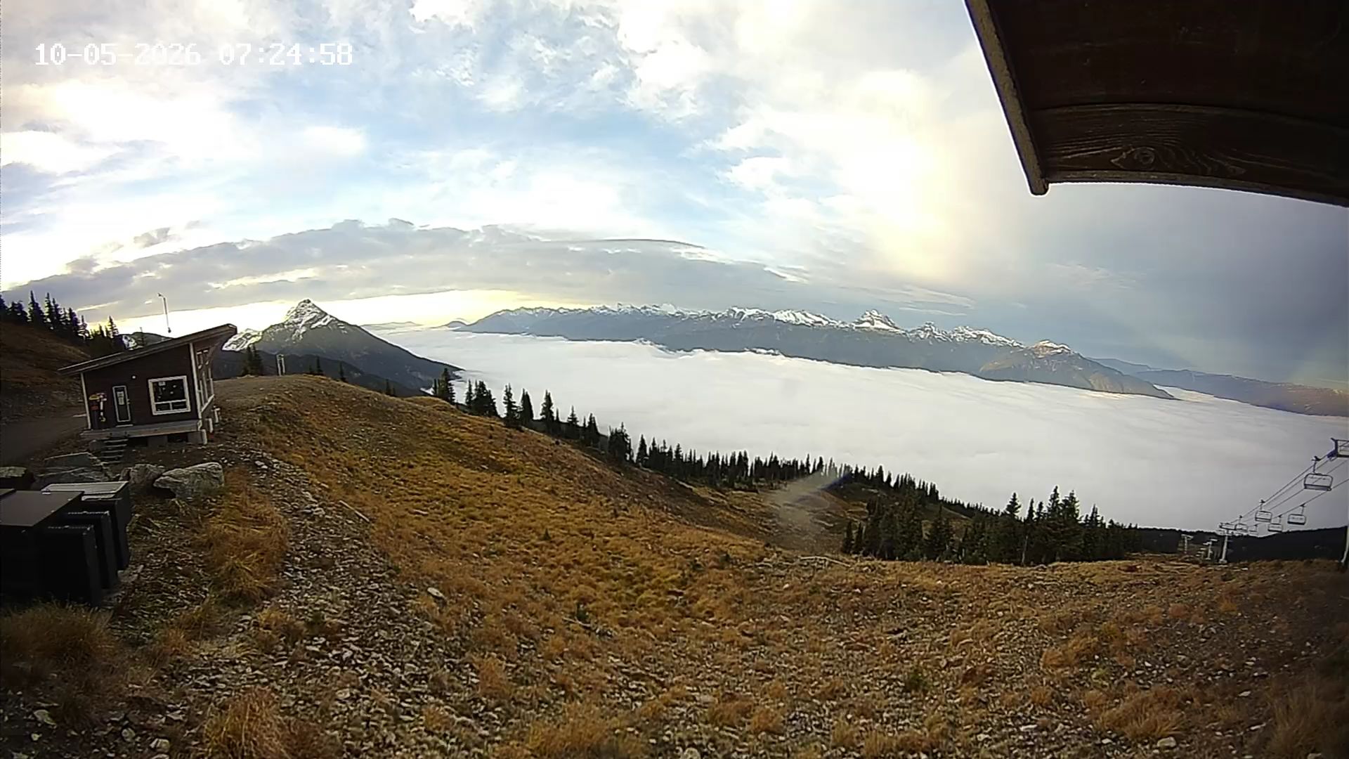 Revelstoke Top of the Stoke snow cam captured at 5 October 2026 at 7:29 am GMT-7