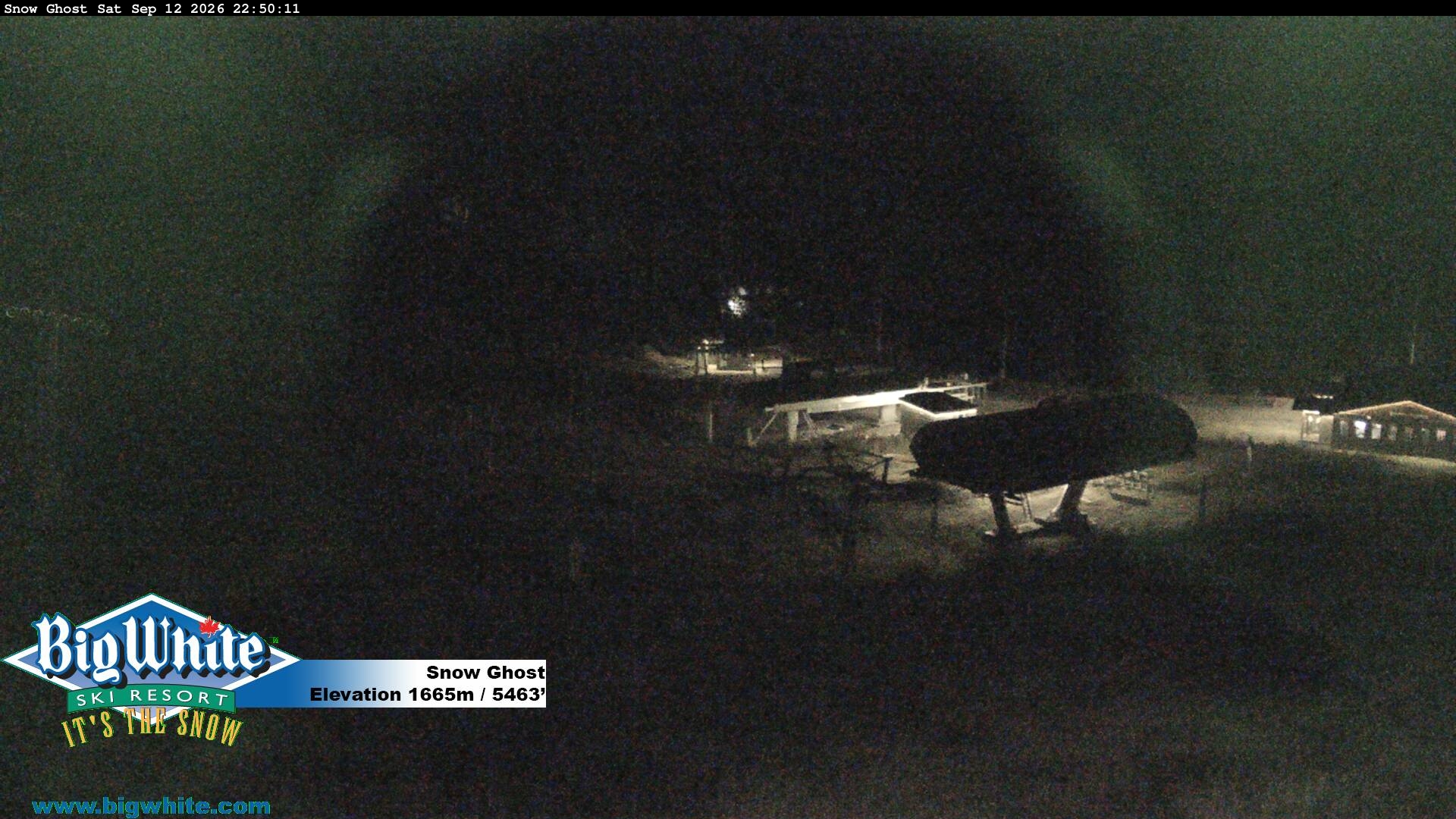 Big White Snow Ghost snow cam captured at 13 September 2026 at 12:09 am GMT-7
