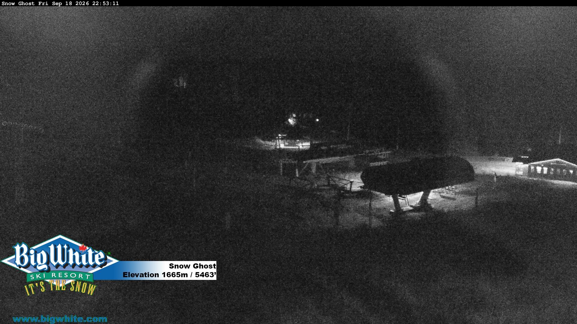 Big White Snow Ghost snow cam captured at 18 September 2026 at 11:04 pm GMT-7