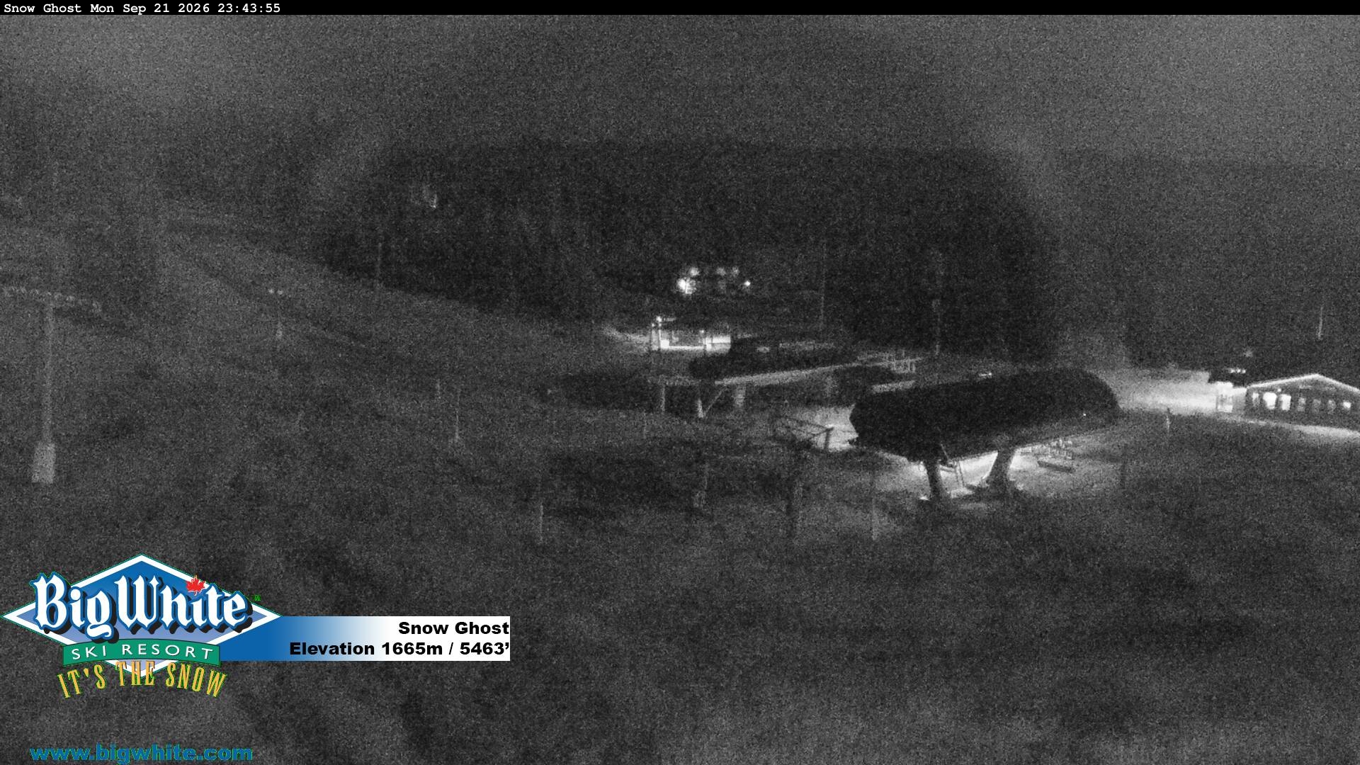 Big White Snow Ghost snow cam captured at 21 September 2026 at 11:51 pm GMT-7