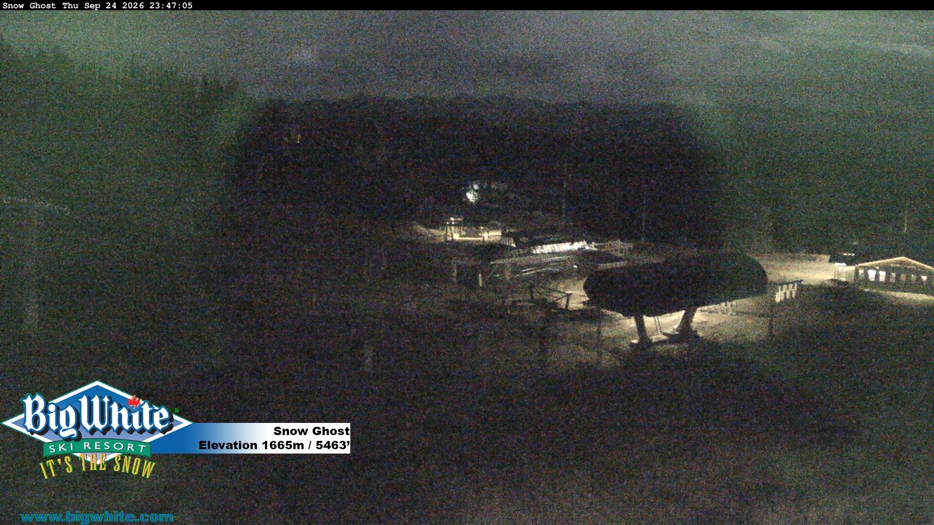 Big White Snow Ghost snow cam captured at 24 September 2026 at 11:55 pm GMT-7