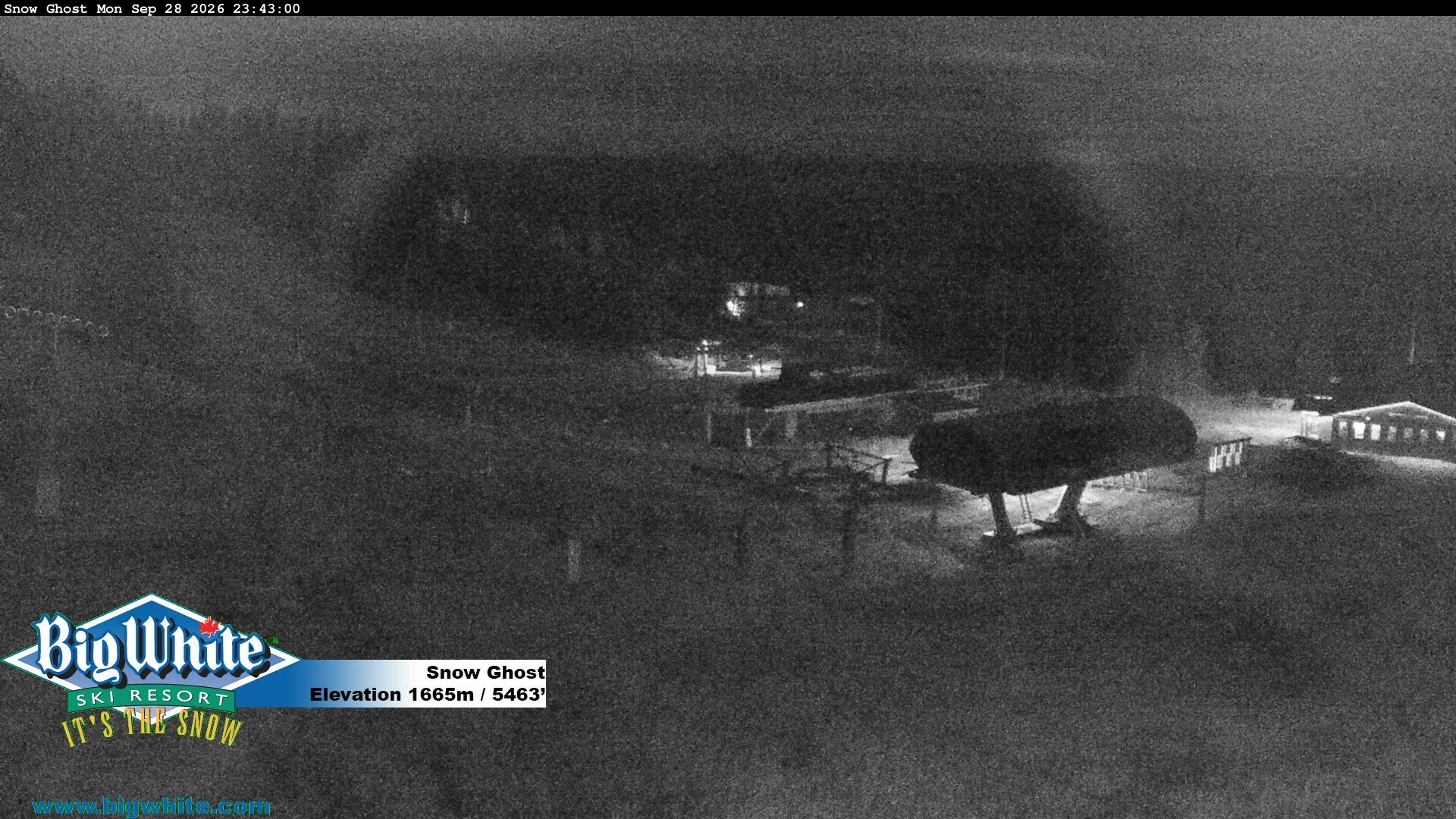 Big White Snow Ghost snow cam captured at 28 September 2026 at 11:50 pm GMT-7