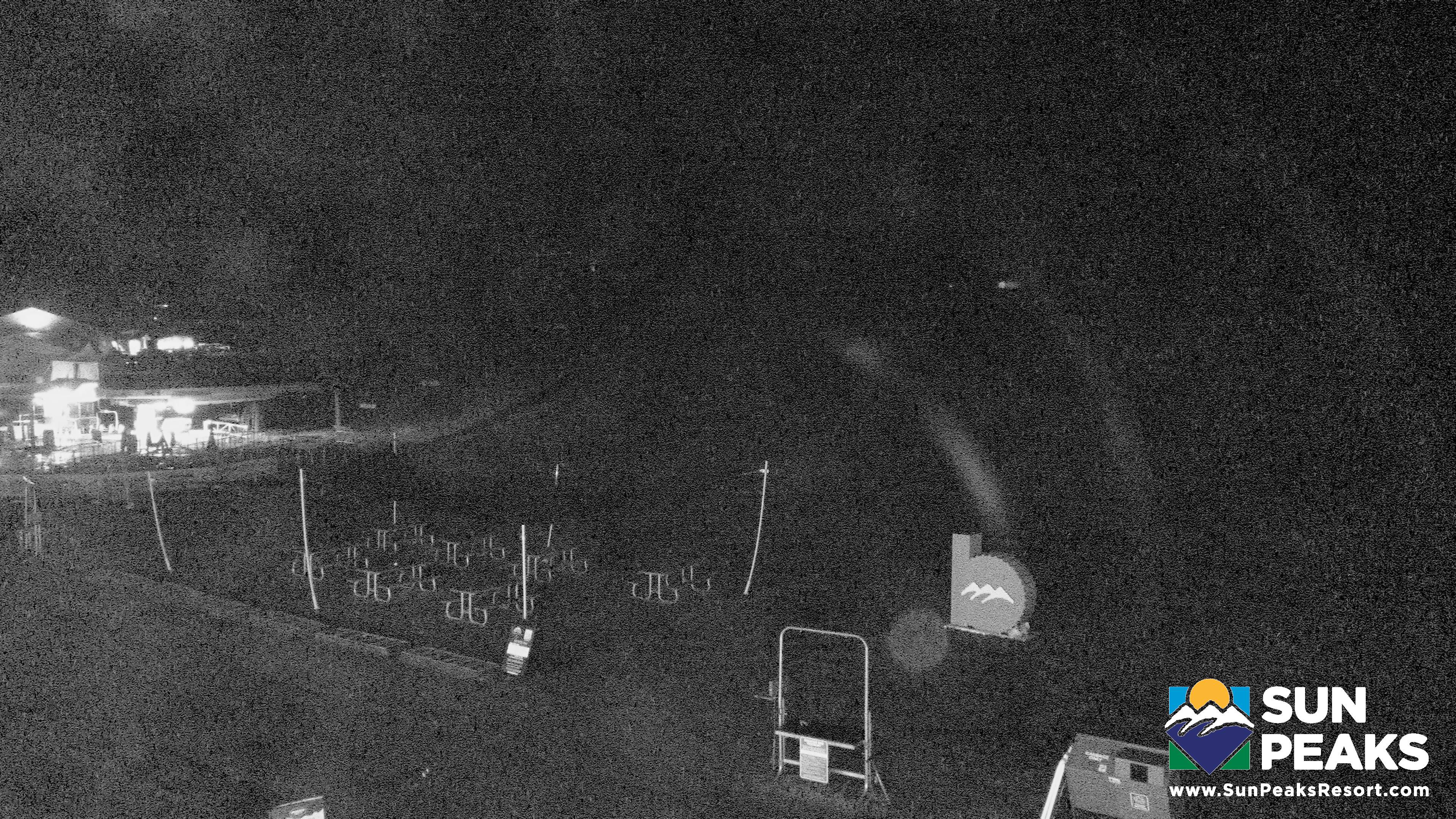 Sun Peaks Village Day Lodge Slopeside snow cam captured at 14 September 2026 at 11:59 pm GMT-7