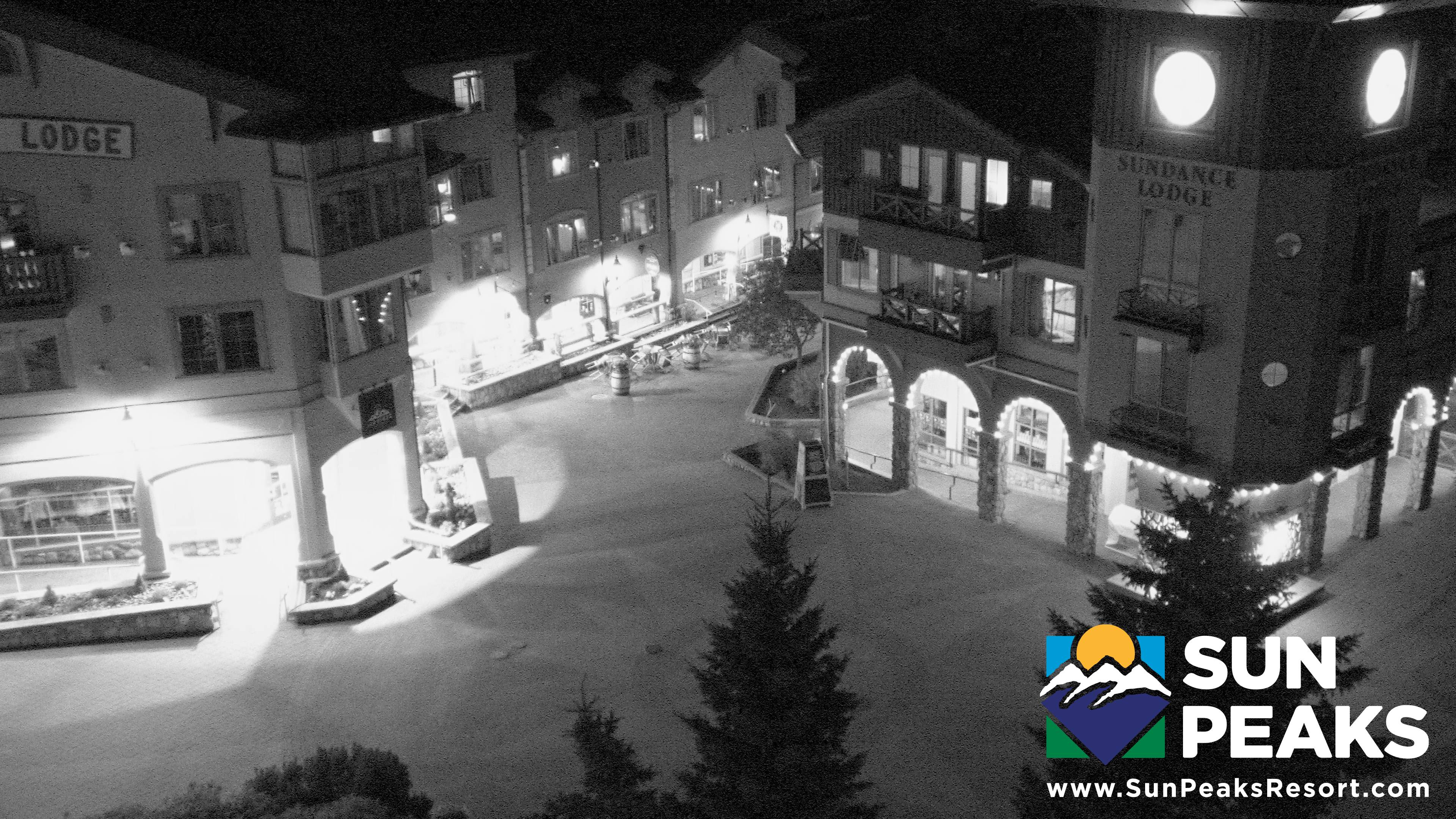 Sun Peaks Village Clock Tower snow cam captured at 13 September 2026 at 11:51 pm GMT-7