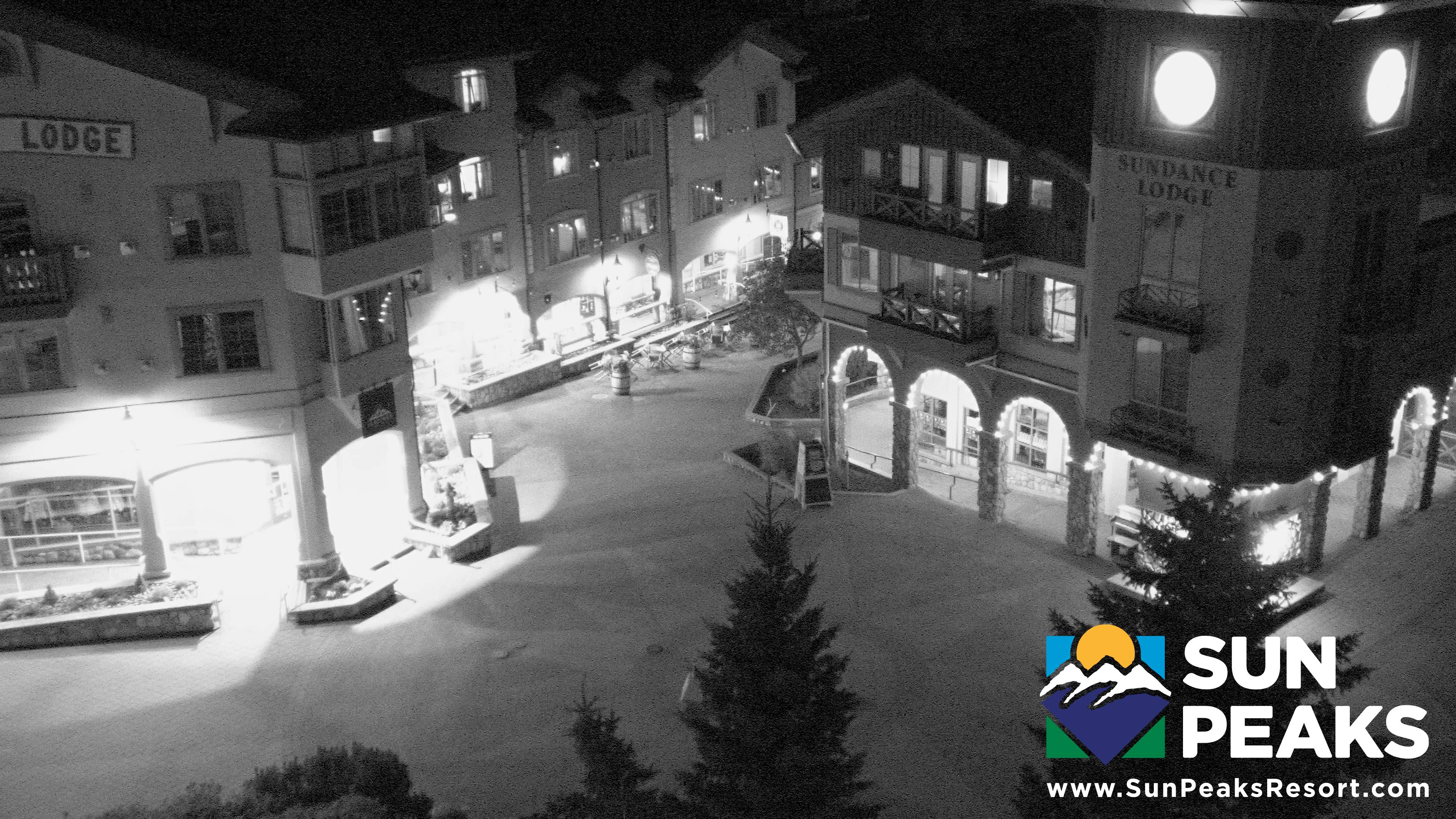 Sun Peaks Village Clock Tower snow cam captured at 17 September 2026 at 11:53 pm GMT-7