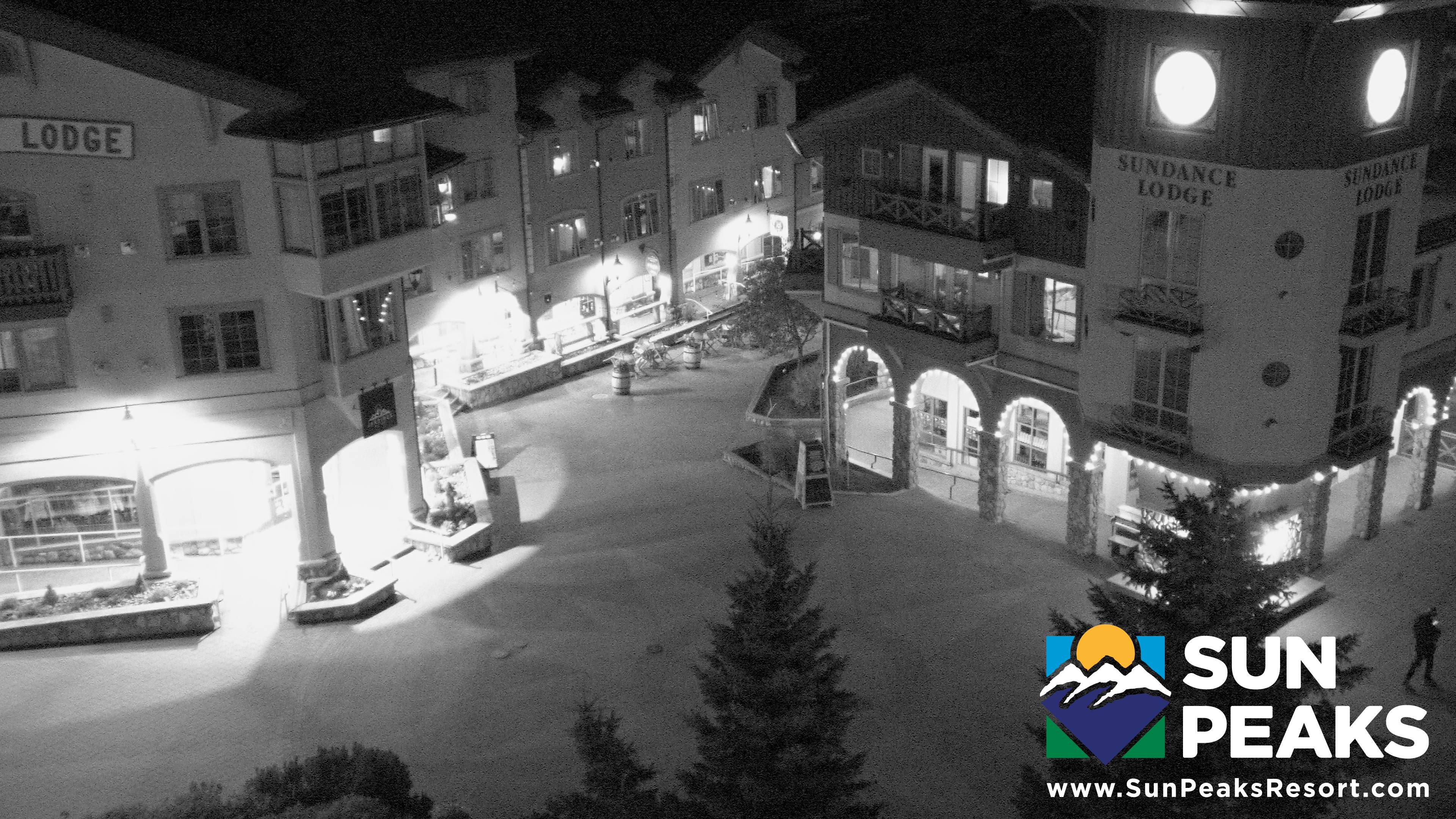 Sun Peaks Village Clock Tower snow cam captured at 20 September 2026 at 11:49 pm GMT-7