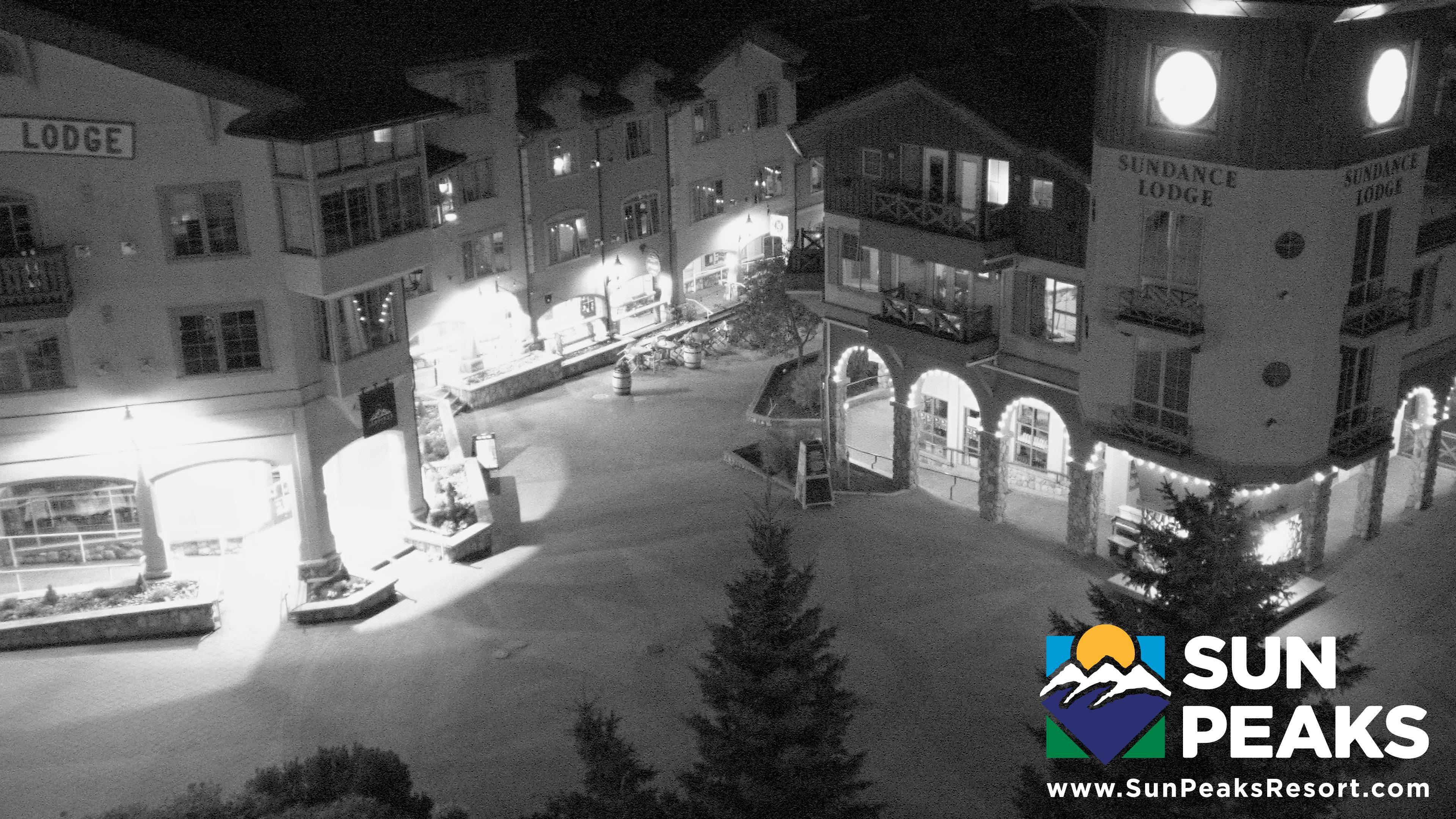 Sun Peaks Village Clock Tower snow cam captured at 21 September 2026 at 11:49 pm GMT-7