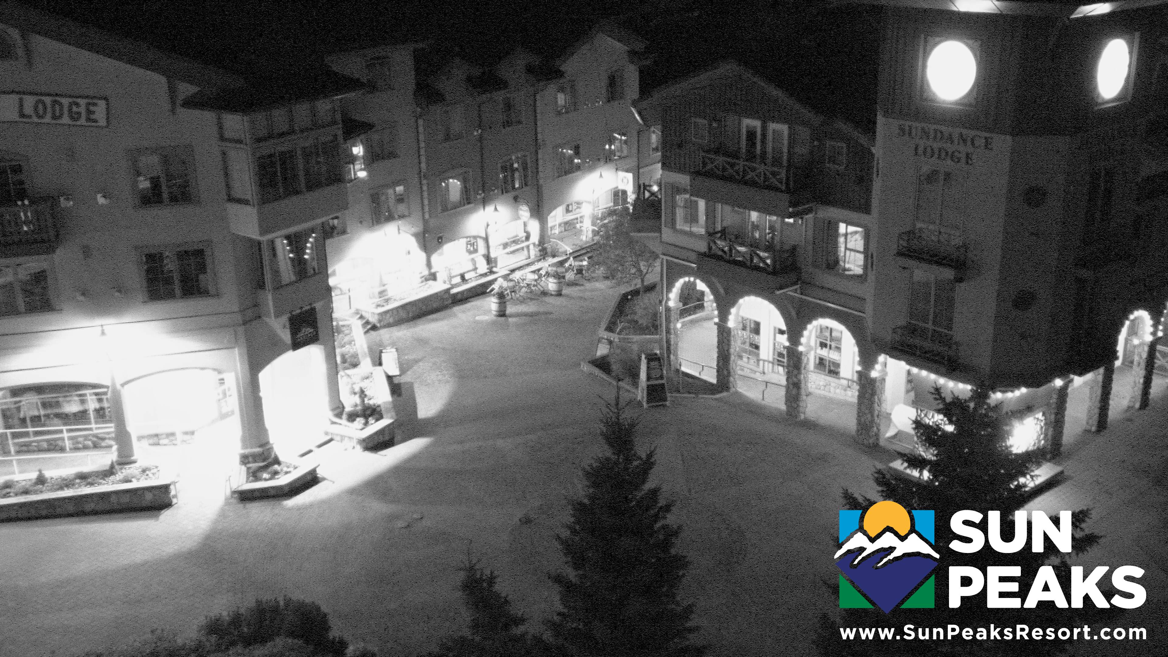 Sun Peaks Village Clock Tower snow cam captured at 24 September 2026 at 11:54 pm GMT-7