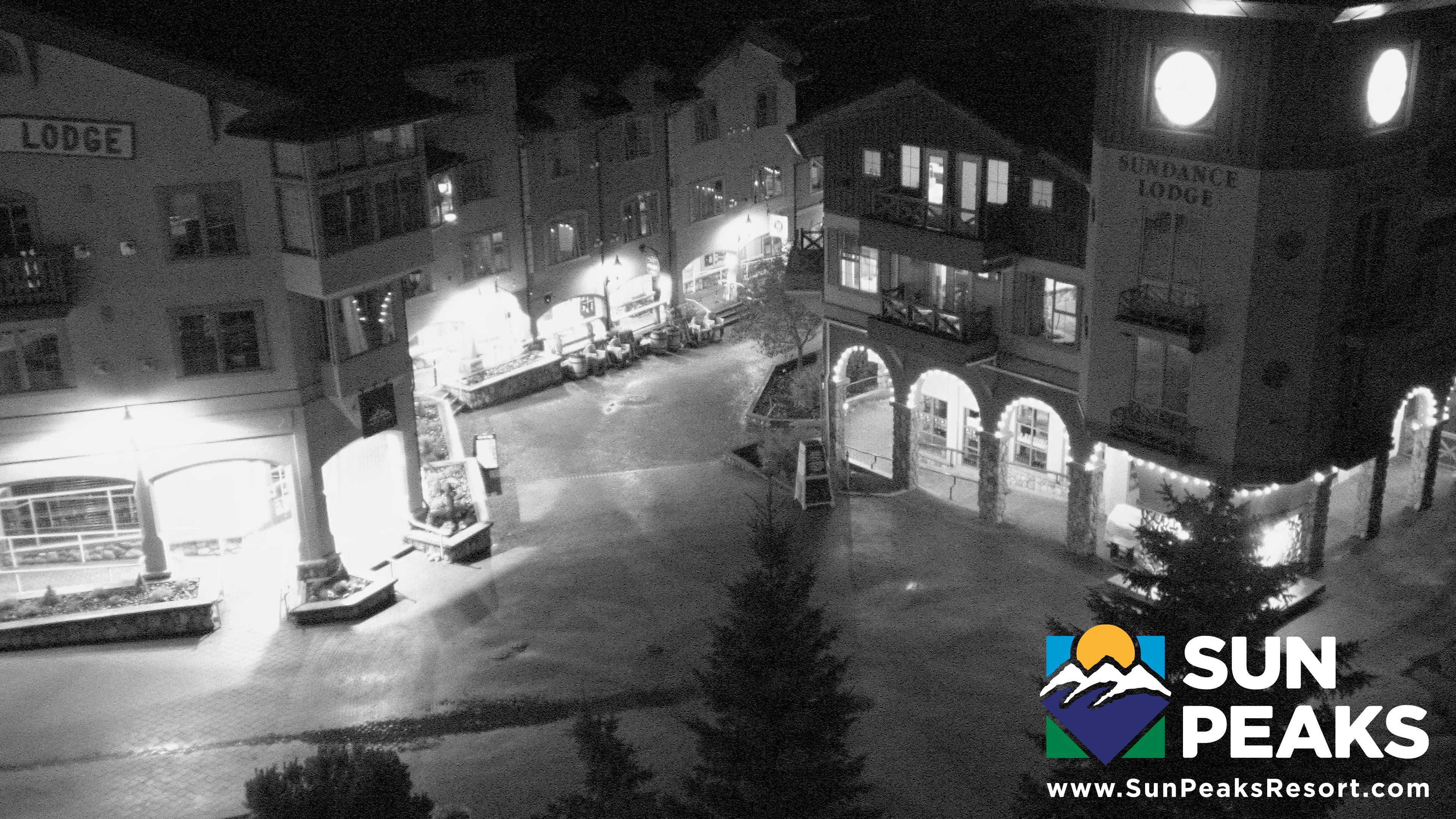 Sun Peaks Village Clock Tower snow cam captured at 29 September 2026 at 11:53 pm GMT-7