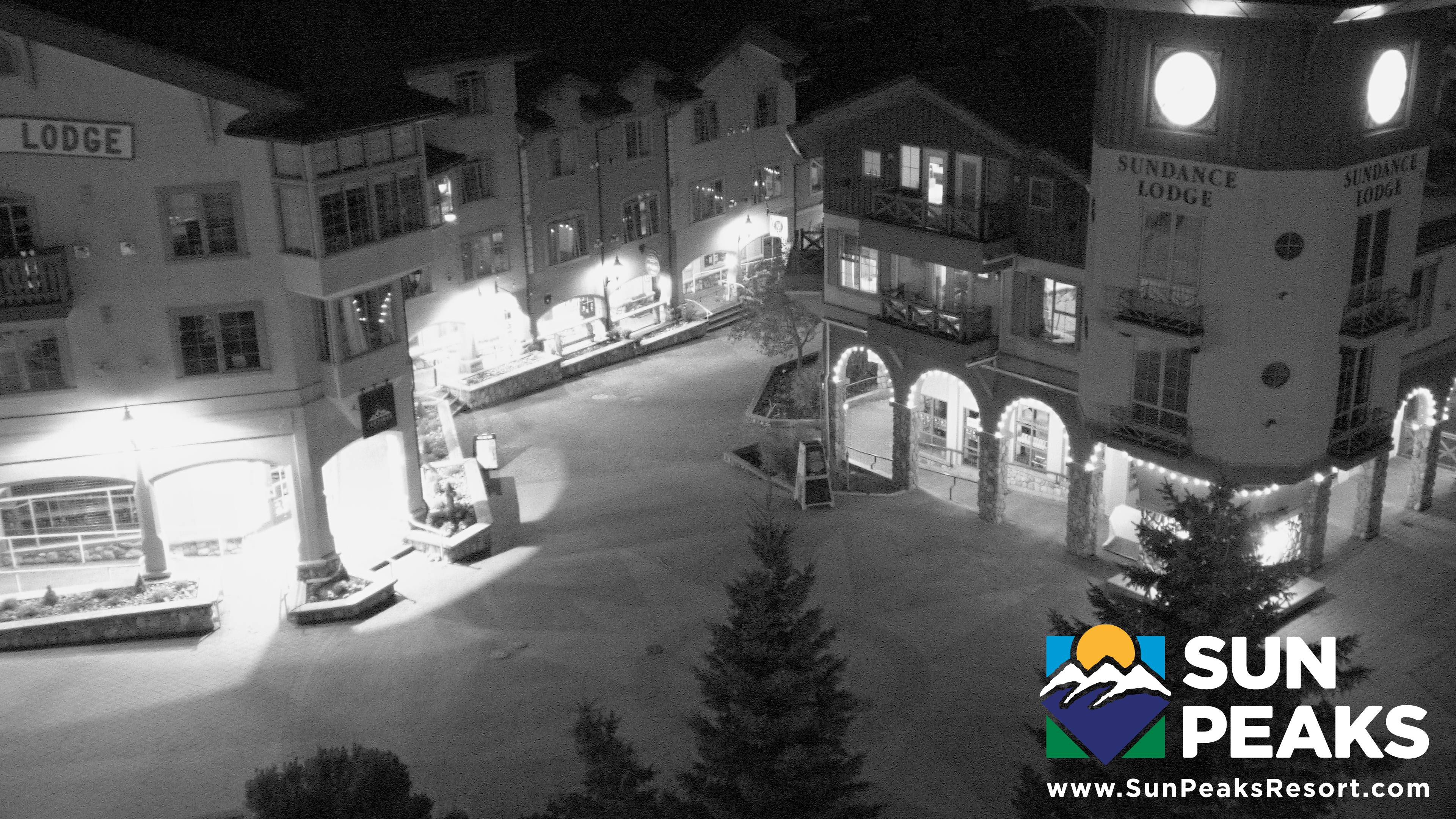 Sun Peaks Village Clock Tower snow cam captured at 30 September 2026 at 11:45 pm GMT-7