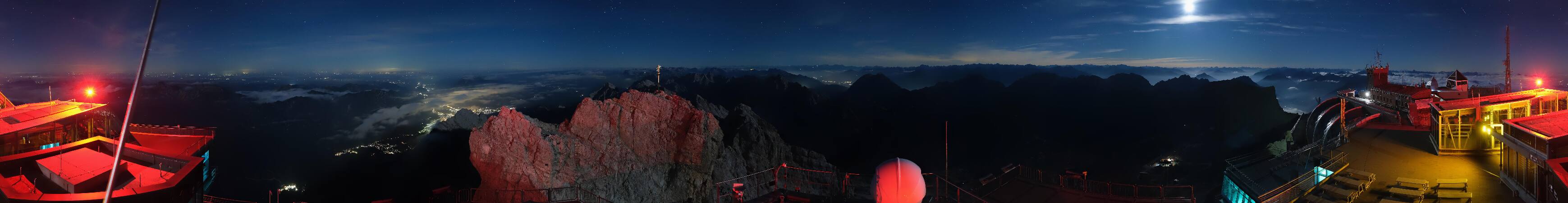 Zugspitze Zugspitze Summit Terrace snow cam captured at 21 September 2026 at 11:58 pm GMT+2
