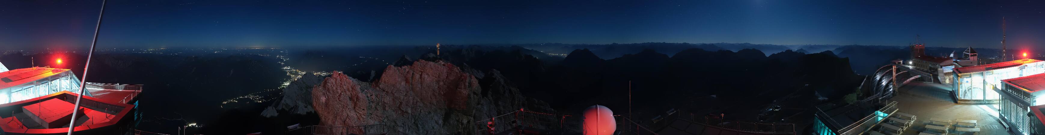 Zugspitze Zugspitze Summit Terrace snow cam captured at 22 September 2026 at 11:53 pm GMT+2