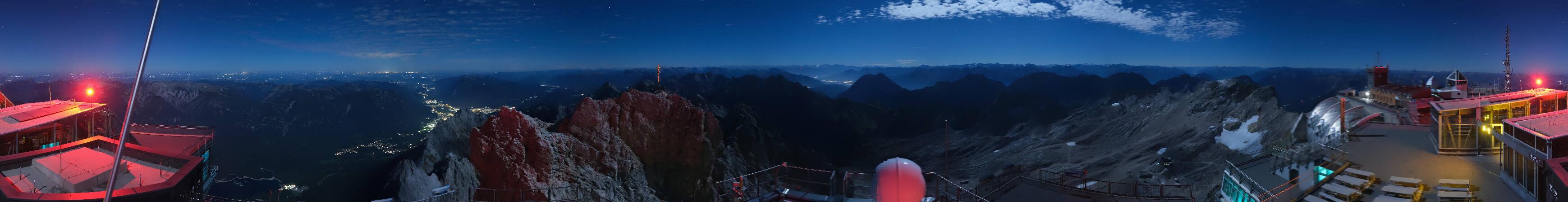 Zugspitze Zugspitze Summit Terrace snow cam captured at 25 September 2026 at 11:49 pm GMT+2