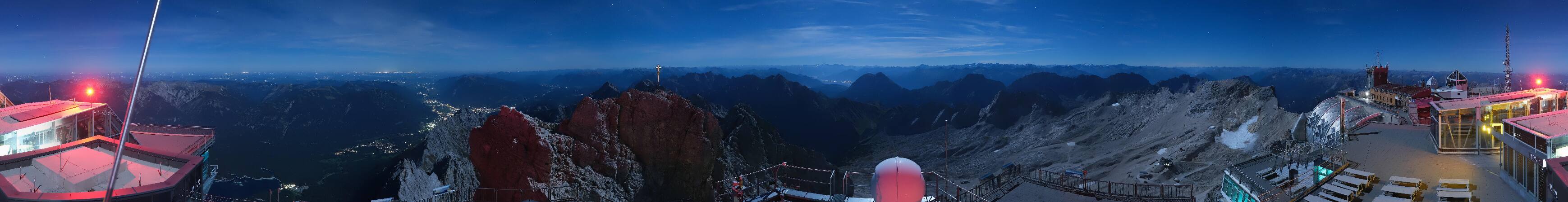 Zugspitze Zugspitze Summit Terrace snow cam captured at 26 September 2026 at 11:51 pm GMT+2