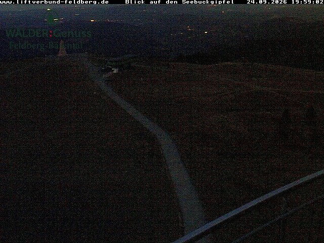 Feldberg Seebuck snow cam captured at 24 September 2026 at 7:59 pm GMT+2
