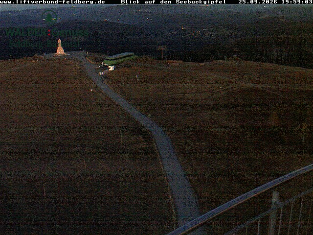 Feldberg Seebuck snow cam captured at 25 September 2026 at 8:00 pm GMT+2