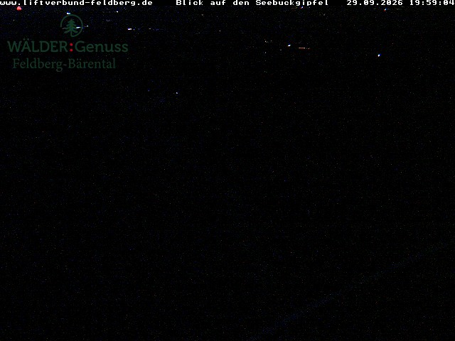 Feldberg Seebuck snow cam captured at 29 September 2026 at 7:59 pm GMT+2