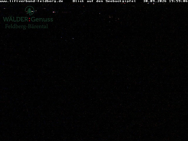 Feldberg Seebuck snow cam captured at 30 September 2026 at 8:06 pm GMT+2