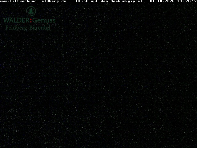 Feldberg Seebuck snow cam captured at 1 October 2026 at 8:01 pm GMT+2