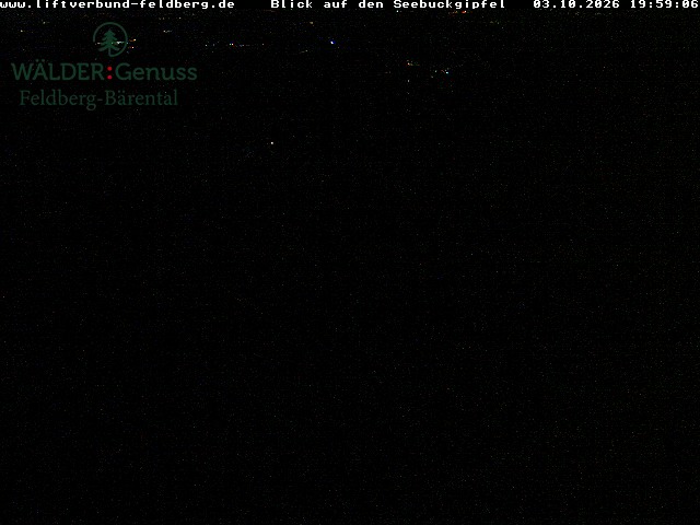 Feldberg Seebuck snow cam captured at 3 October 2026 at 8:07 pm GMT+2